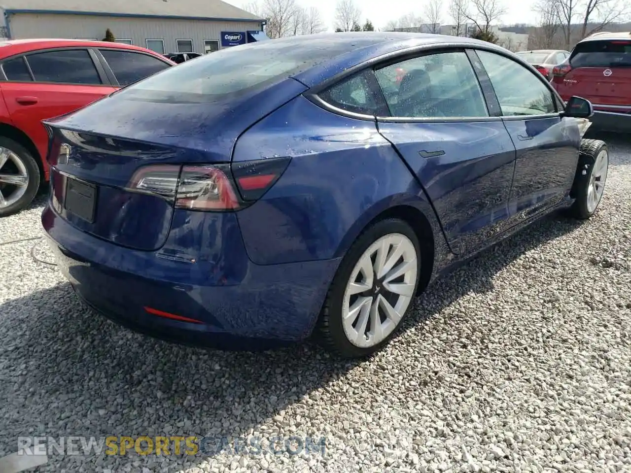 3 Photograph of a damaged car 5YJ3E1EB1NF191712 TESLA MODEL 3 2022