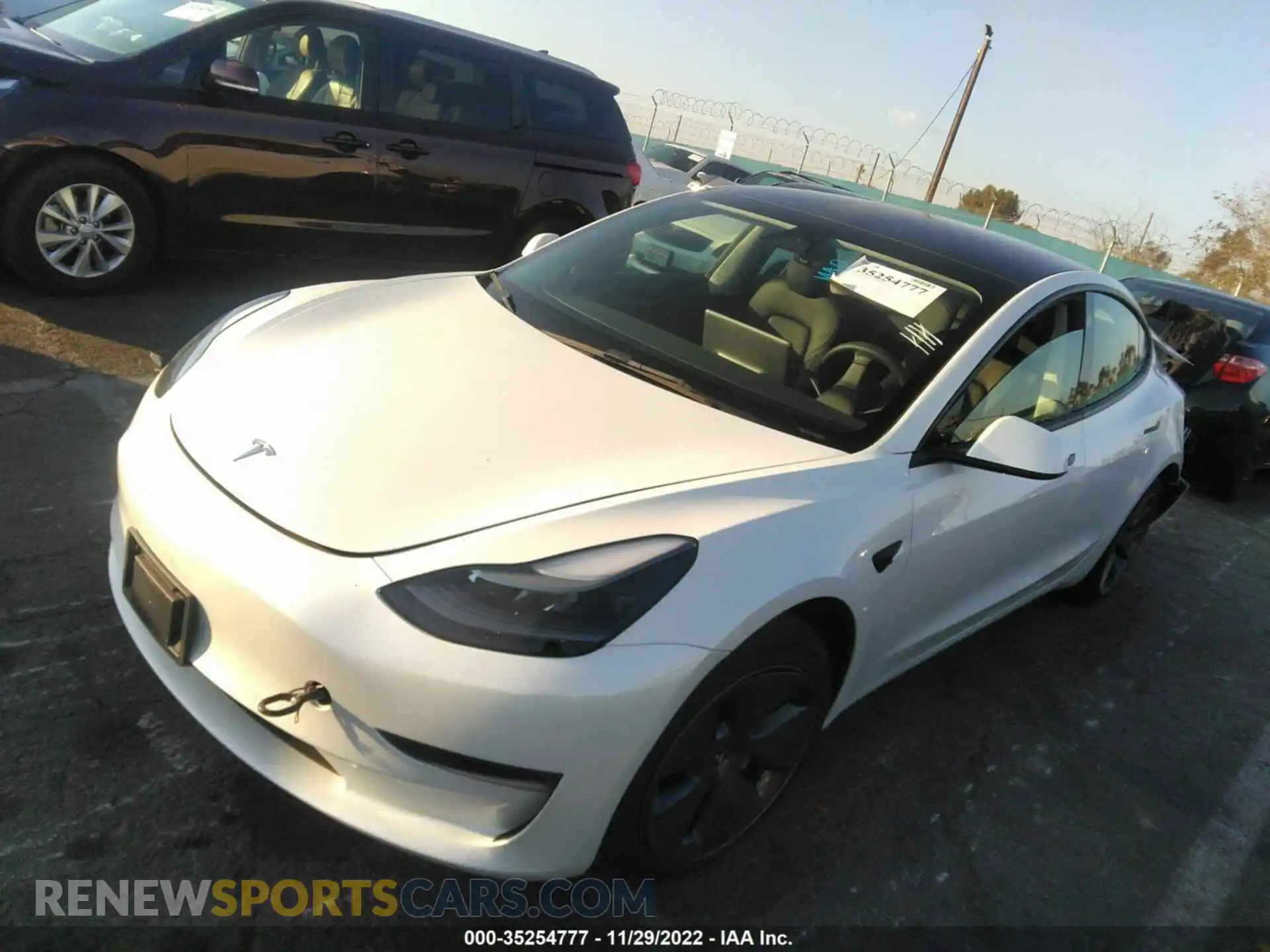 2 Фотография поврежденного автомобиля 5YJ3E1EB1NF222229 TESLA MODEL 3 2022