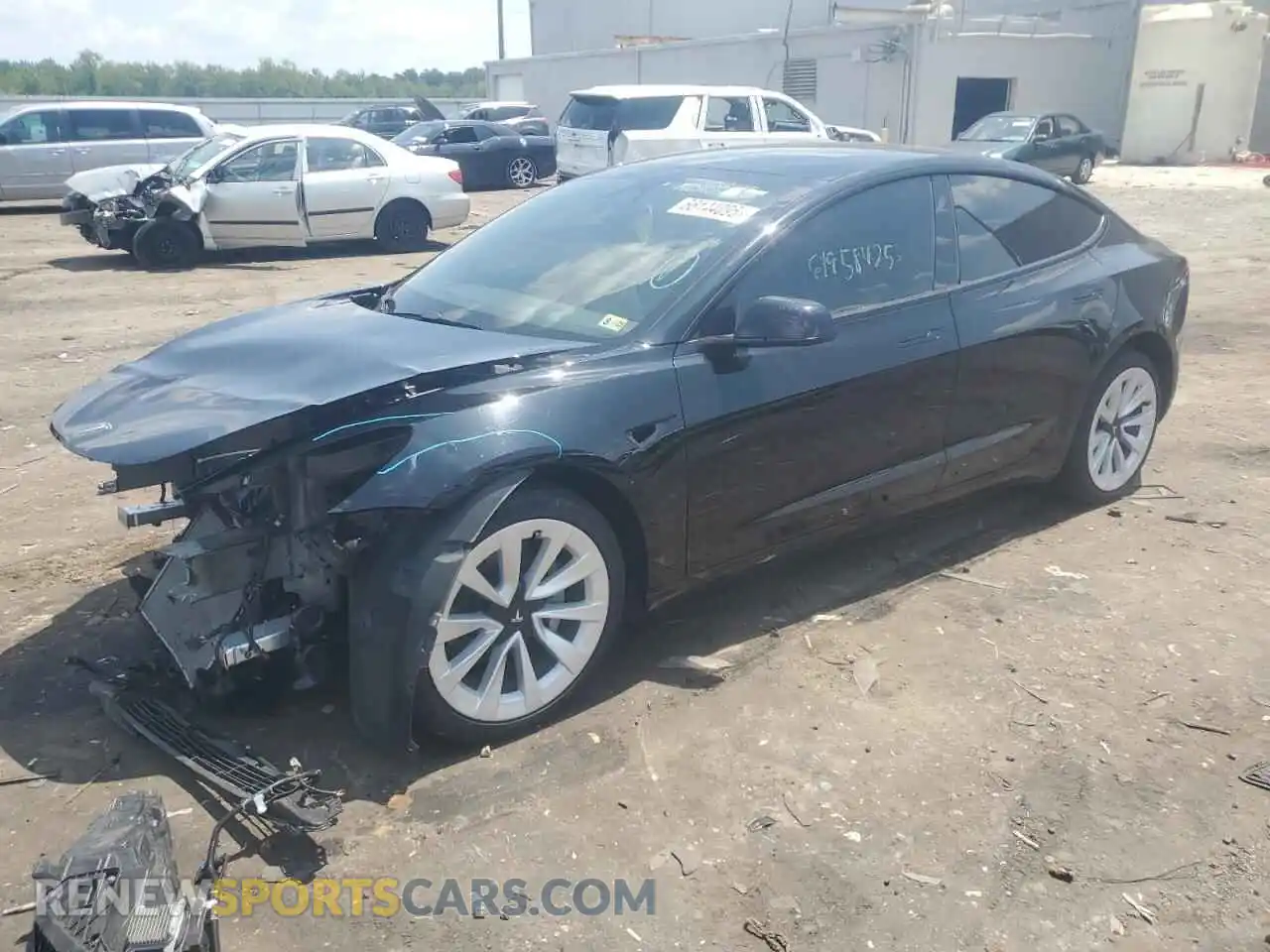 1 Photograph of a damaged car 5YJ3E1EB1NF233540 TESLA MODEL 3 2022