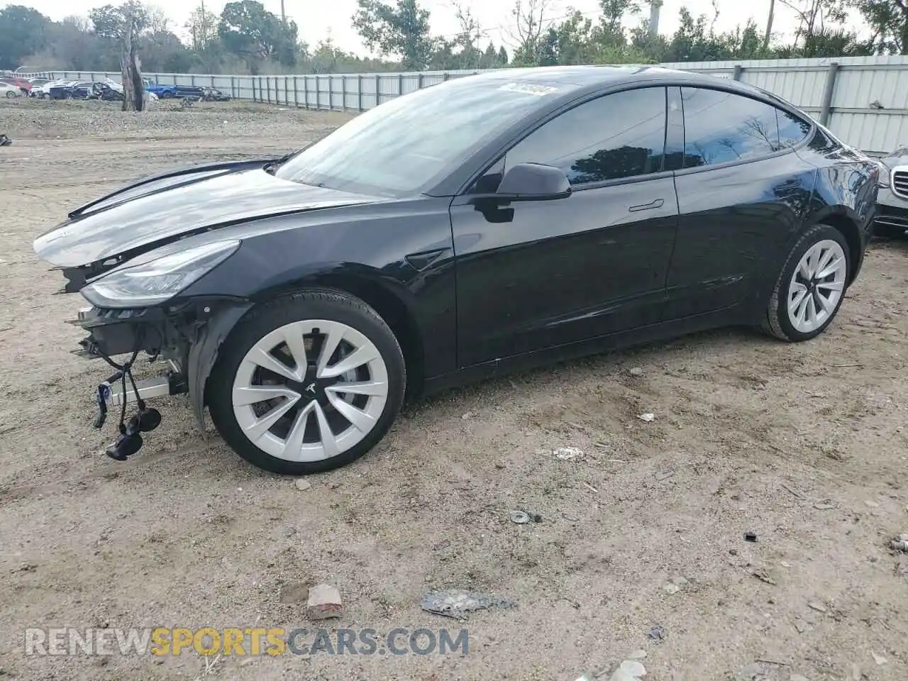 1 Фотография поврежденного автомобиля 5YJ3E1EB1NF243484 TESLA MODEL 3 2022