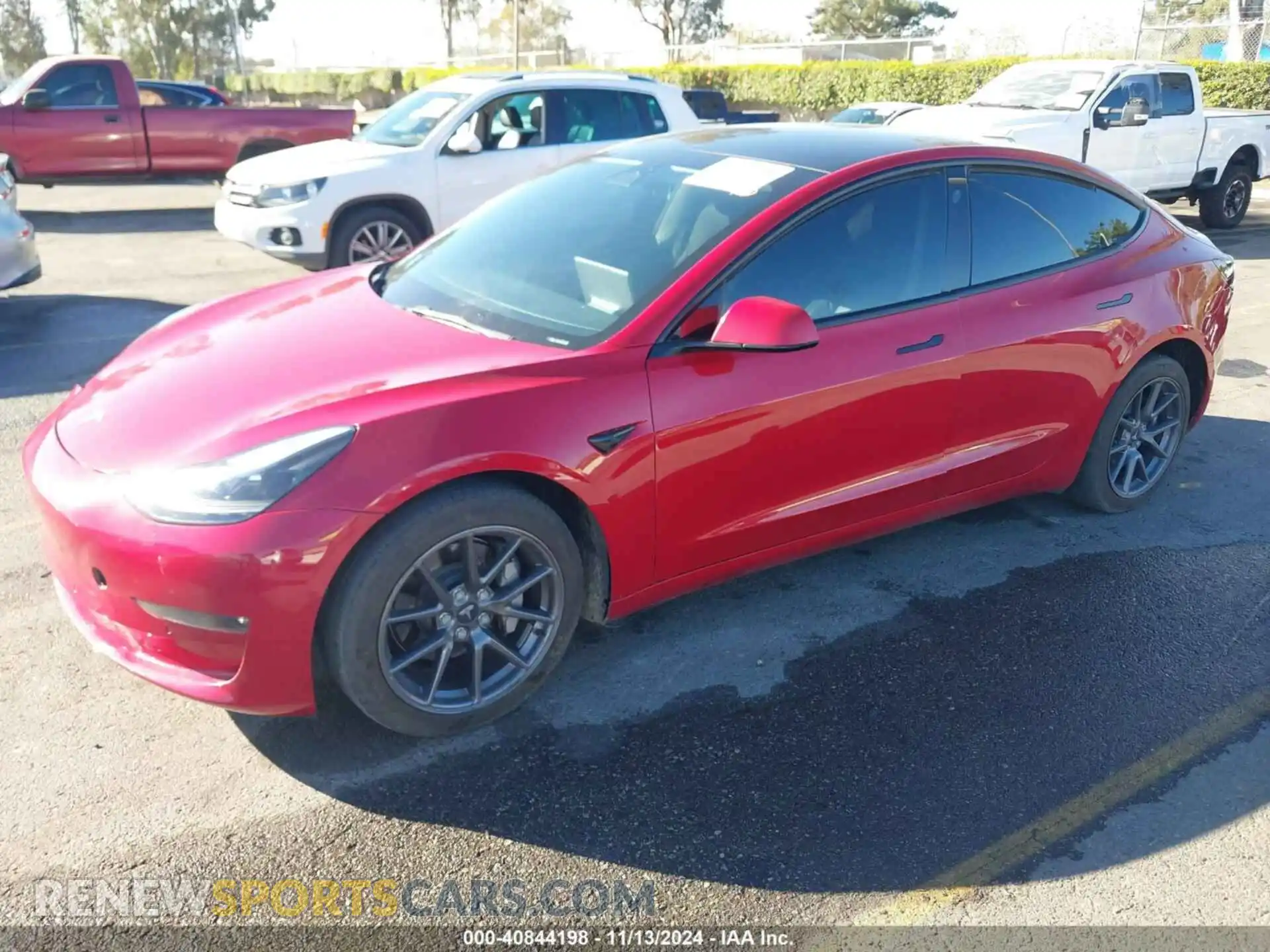 2 Photograph of a damaged car 5YJ3E1EB1NF249561 TESLA MODEL 3 2022