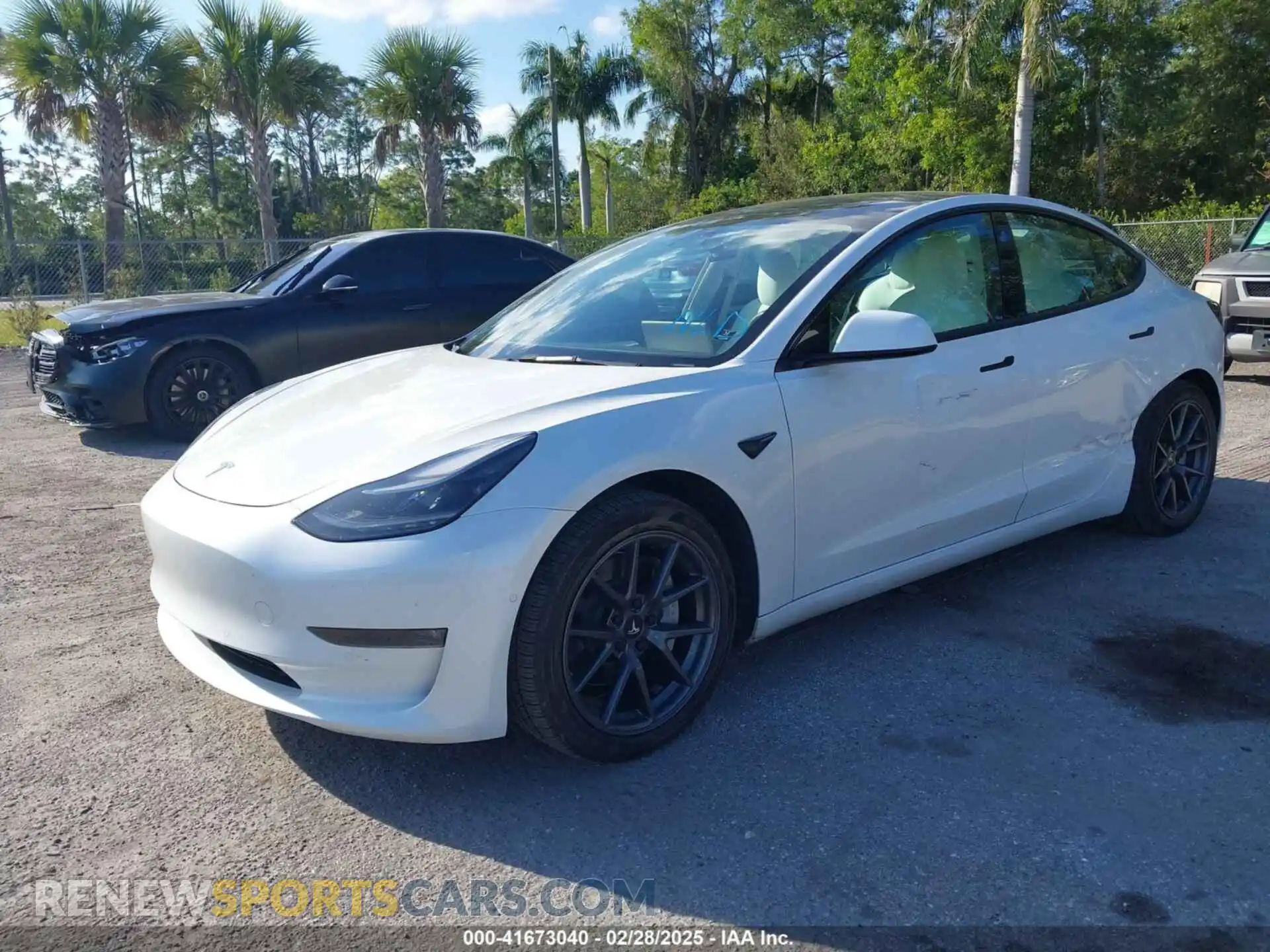 2 Photograph of a damaged car 5YJ3E1EB1NF251066 TESLA MODEL 3 2022