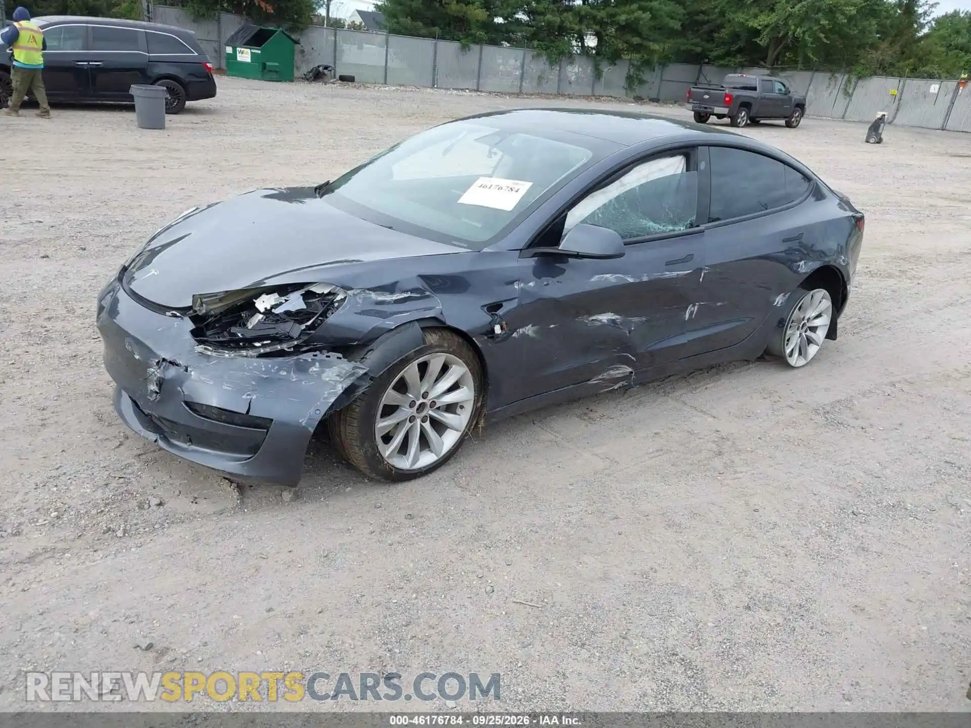 2 Photograph of a damaged car 5YJ3E1EB1NF251441 TESLA MODEL 3 2022