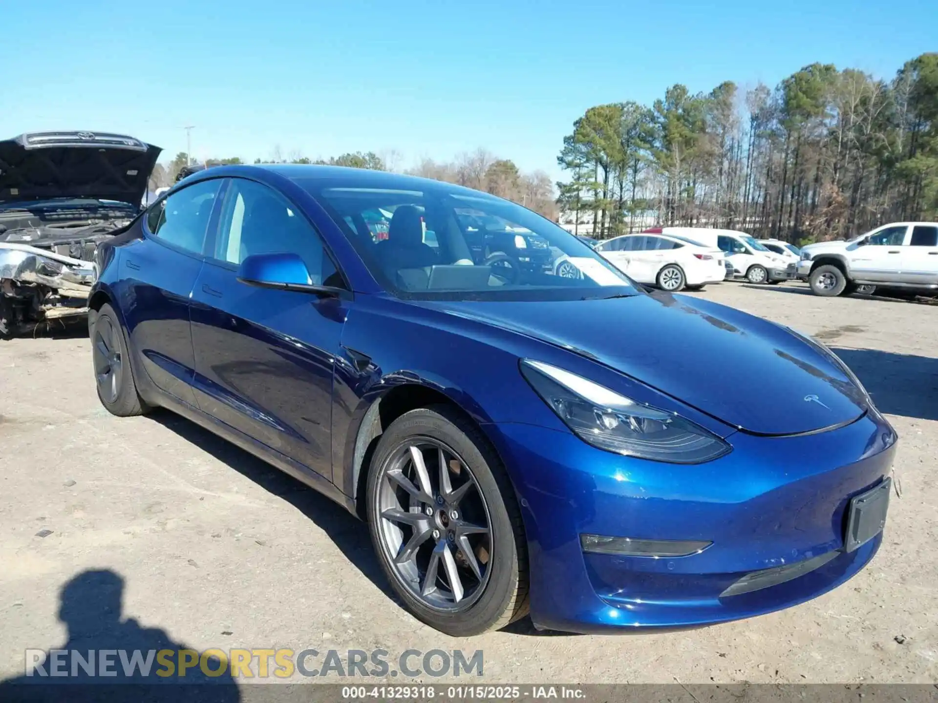 1 Photograph of a damaged car 5YJ3E1EB1NF257059 TESLA MODEL 3 2022