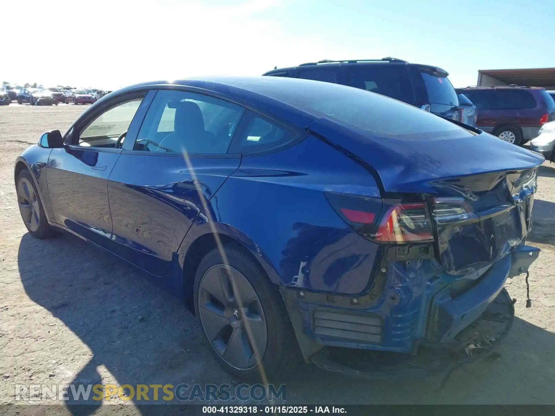 3 Photograph of a damaged car 5YJ3E1EB1NF257059 TESLA MODEL 3 2022