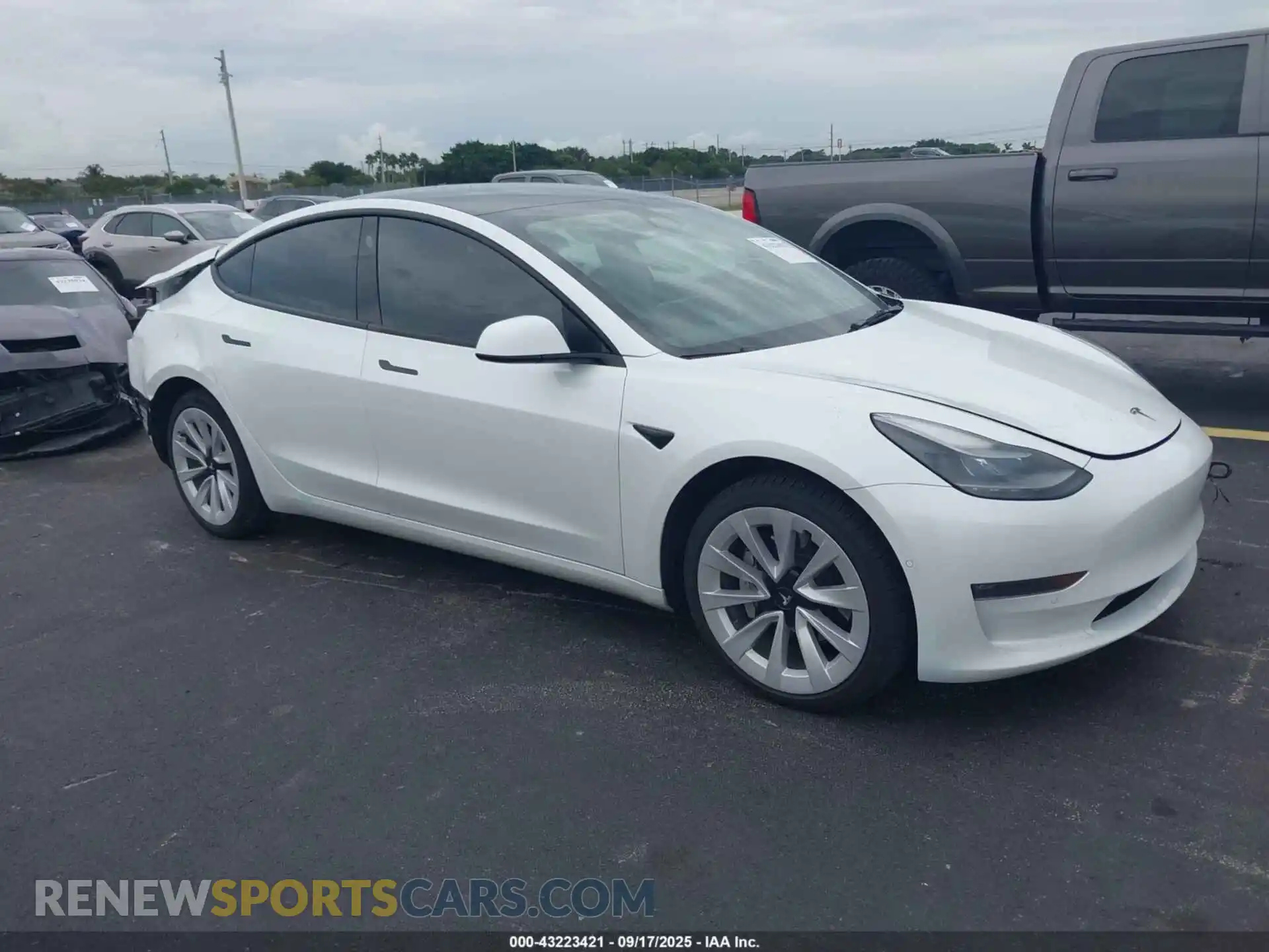 1 Photograph of a damaged car 5YJ3E1EB1NF265453 TESLA MODEL 3 2022