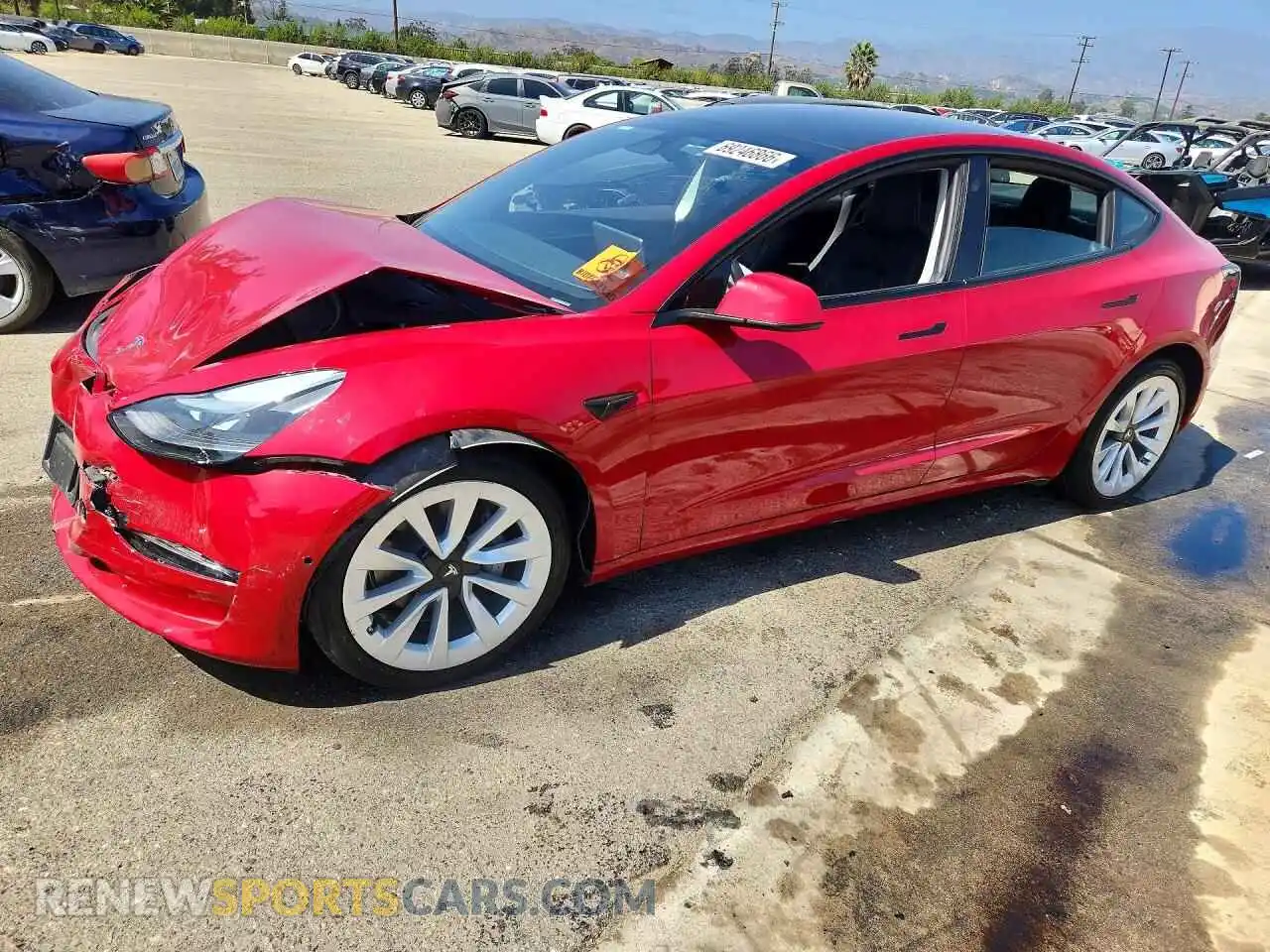 1 Photograph of a damaged car 5YJ3E1EB1NF270698 TESLA MODEL 3 2022