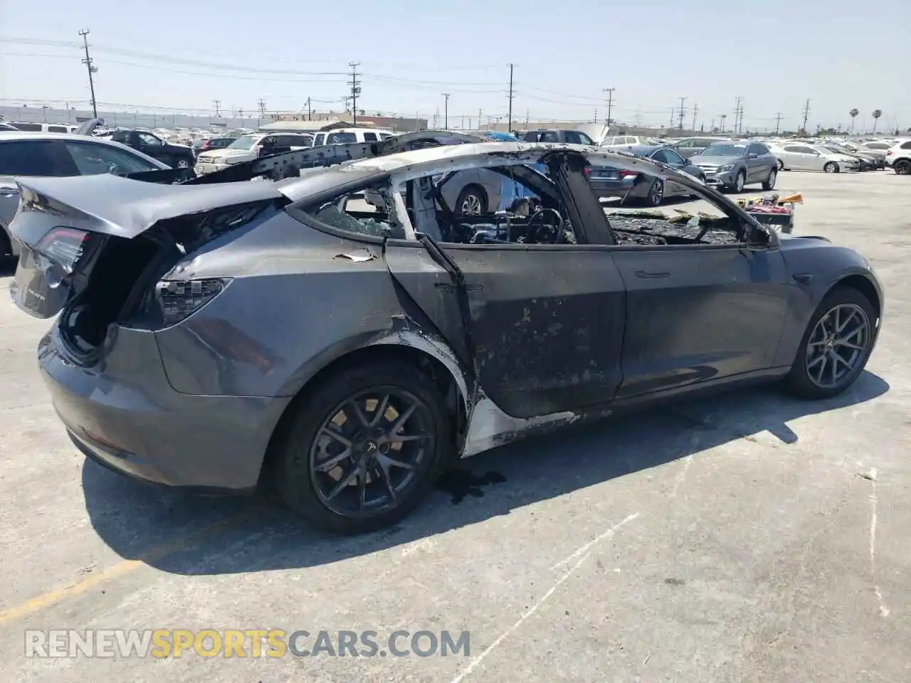 3 fotografías del automóvil dañado 5YJ3E1EB1NF274329 TESLA MODEL 3 2022