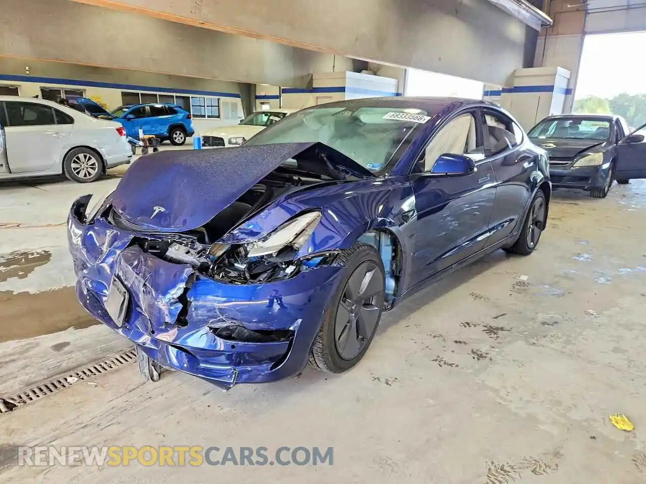 1 Photograph of a damaged car 5YJ3E1EB1NF274721 TESLA MODEL 3 2022