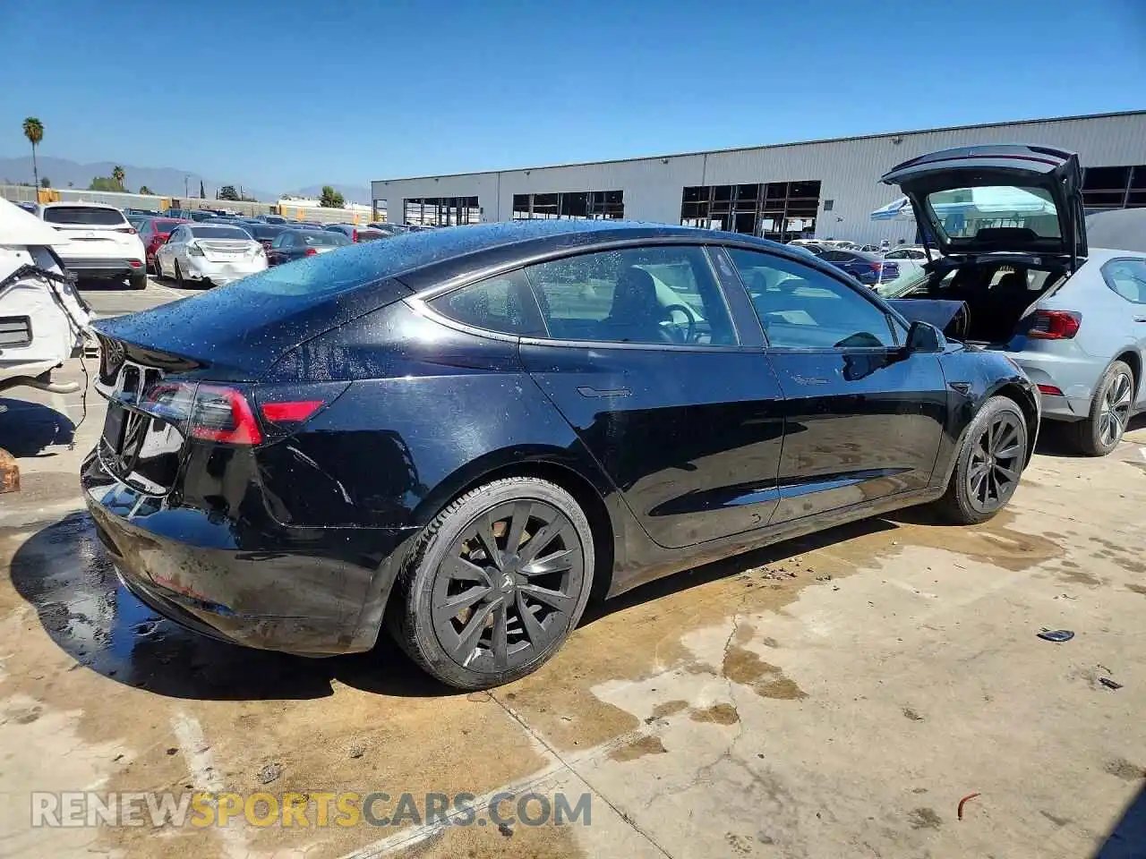 3 fotografías del automóvil dañado 5YJ3E1EB1NF287274 TESLA MODEL 3 2022