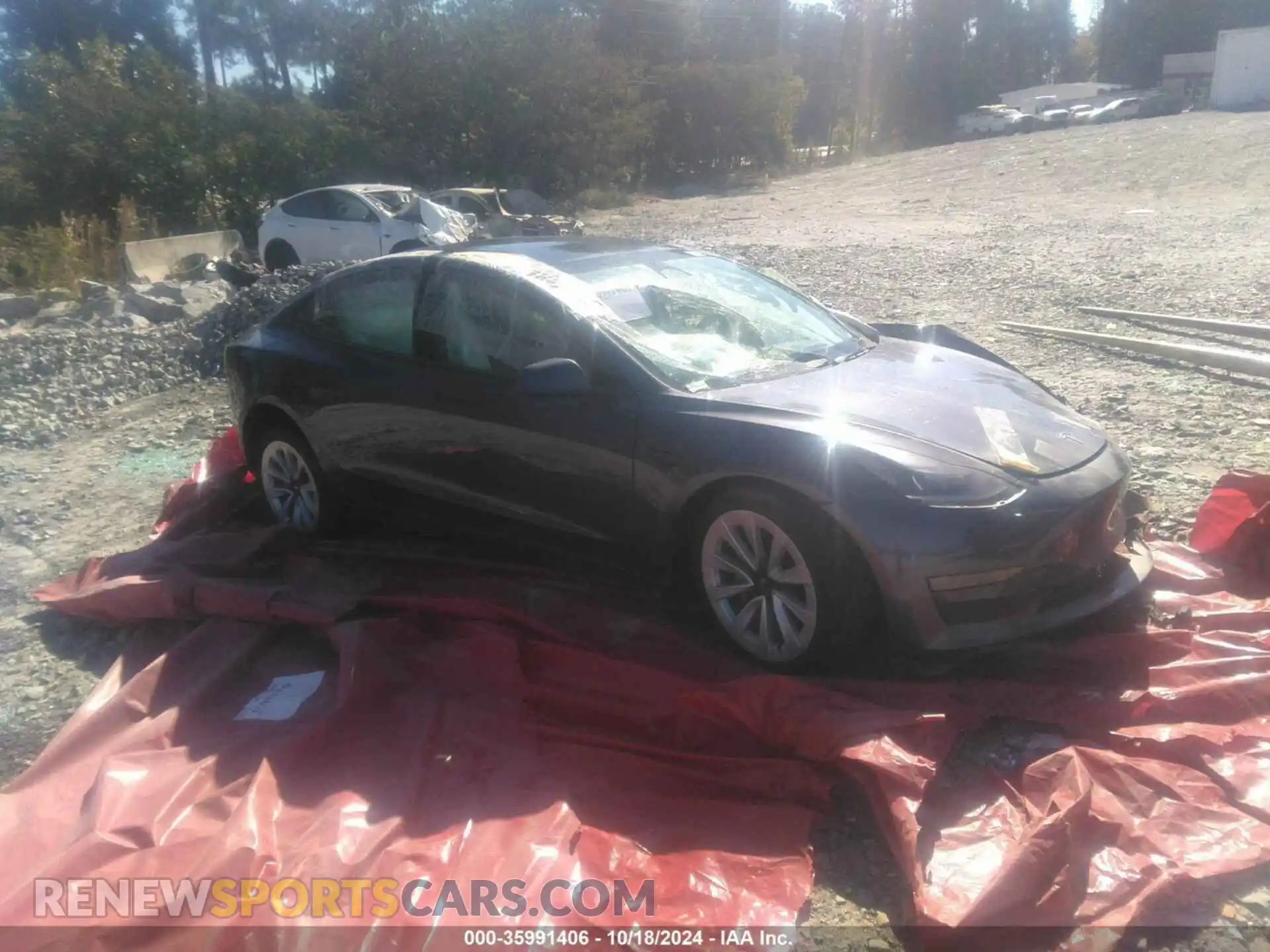 1 Photograph of a damaged car 5YJ3E1EB1NF304915 TESLA MODEL 3 2022