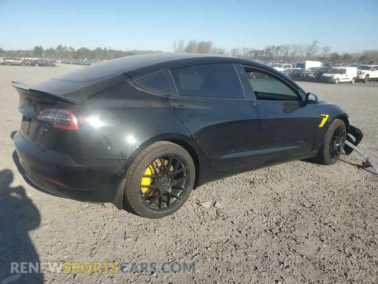 3 fotografías del automóvil dañado 5YJ3E1EB1NF314389 TESLA MODEL 3 2022