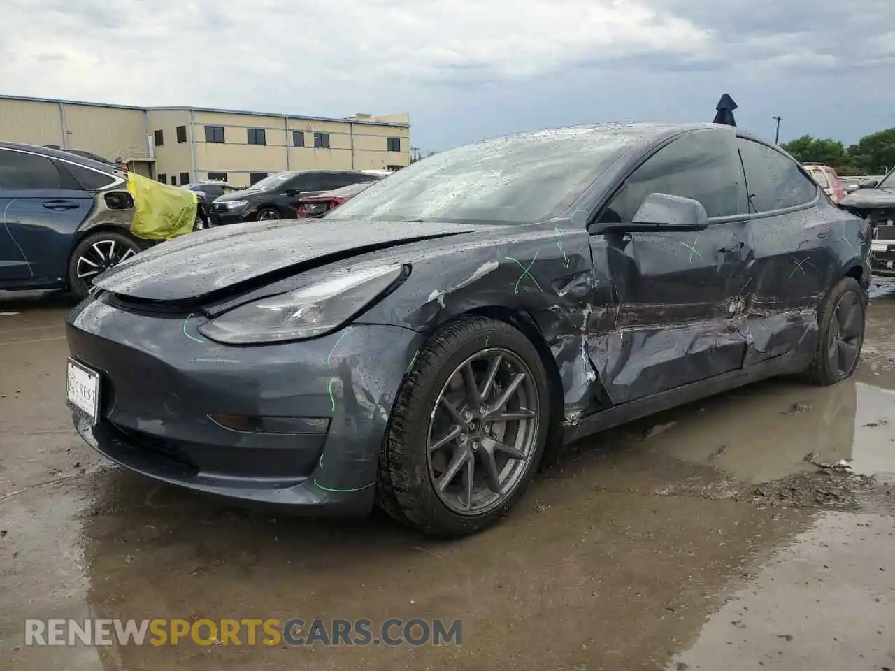 1 Photograph of a damaged car 5YJ3E1EB1NF321522 TESLA MODEL 3 2022