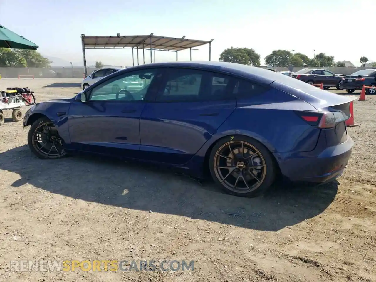 2 Photograph of a damaged car 5YJ3E1EB1NF322377 TESLA MODEL 3 2022