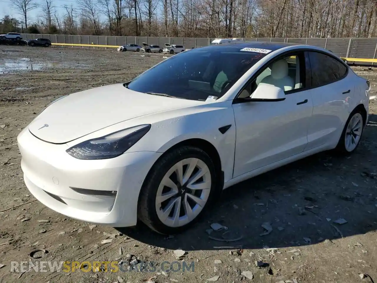 1 Photograph of a damaged car 5YJ3E1EB1NF327191 TESLA MODEL 3 2022