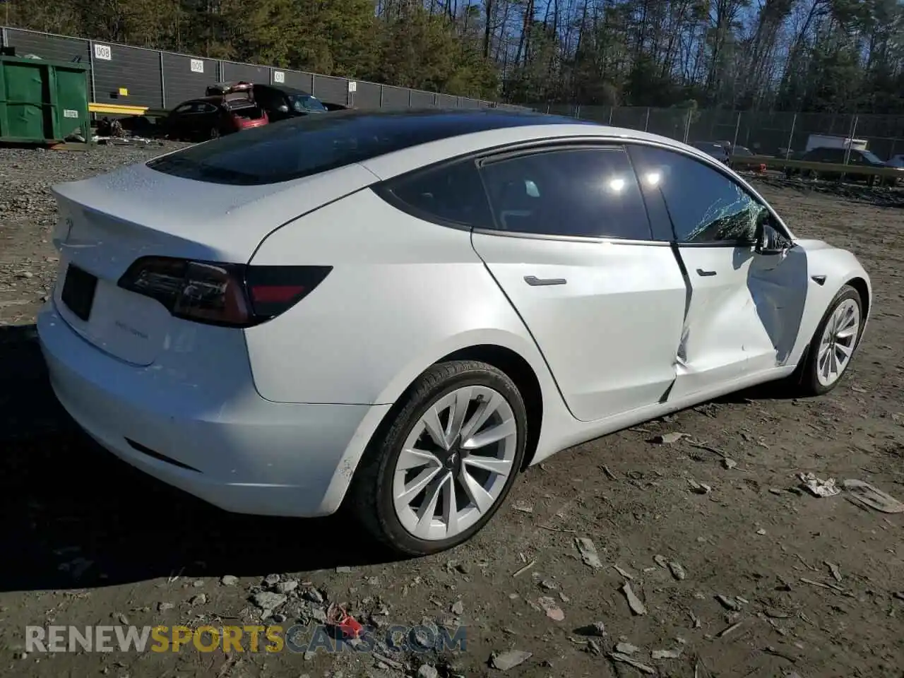 3 Photograph of a damaged car 5YJ3E1EB1NF327191 TESLA MODEL 3 2022