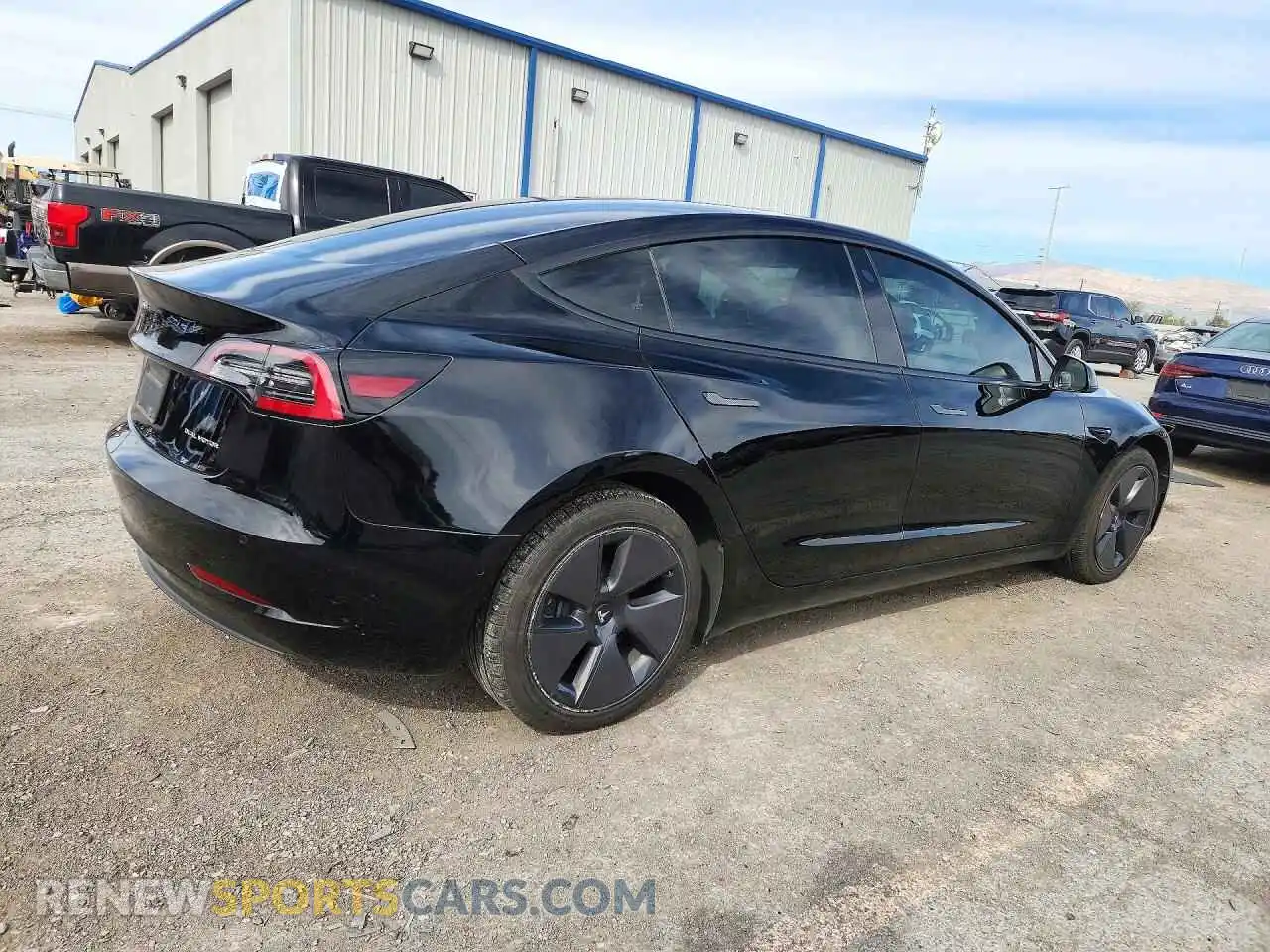 3 fotografías del automóvil dañado 5YJ3E1EB1NF345402 TESLA MODEL 3 2022