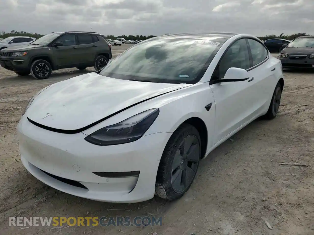 1 Photograph of a damaged car 5YJ3E1EB2NF105145 TESLA MODEL 3 2022