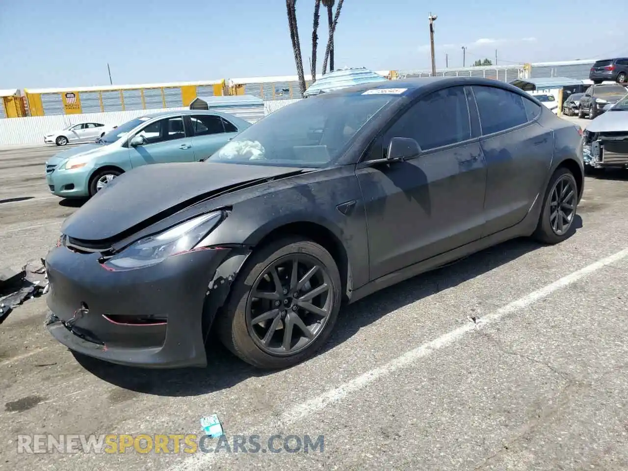 1 Photograph of a damaged car 5YJ3E1EB2NF106926 TESLA MODEL 3 2022