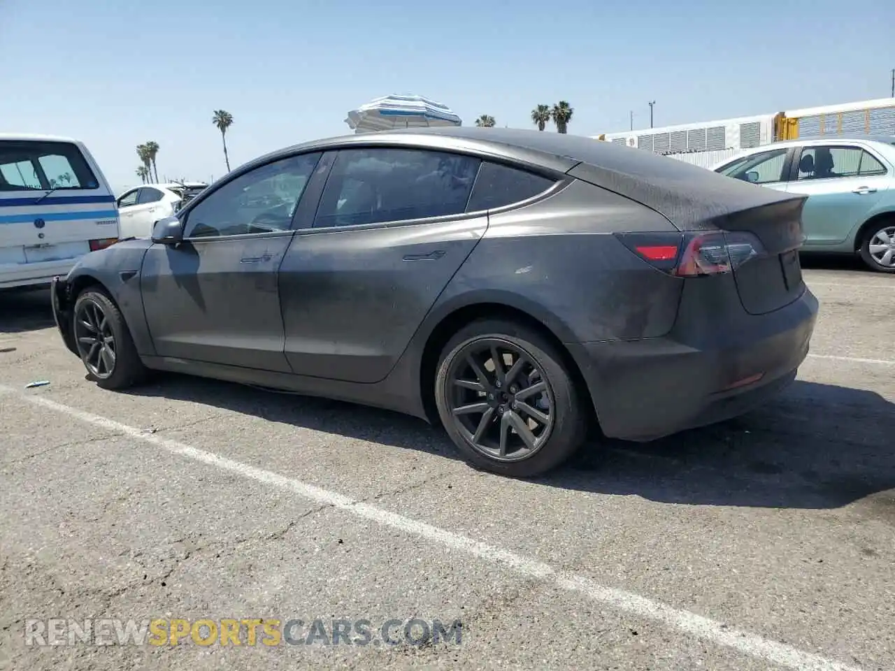 2 Photograph of a damaged car 5YJ3E1EB2NF106926 TESLA MODEL 3 2022