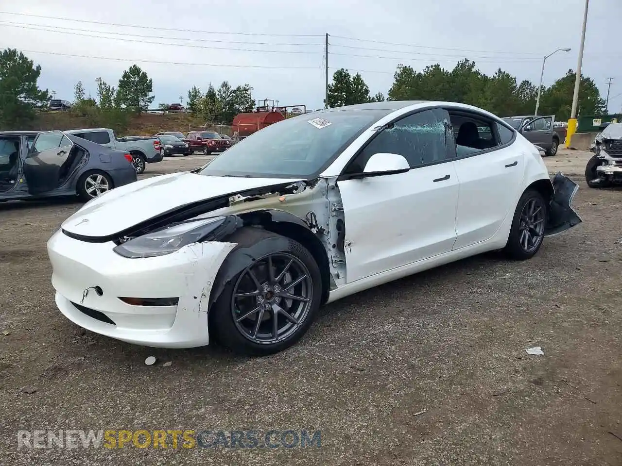 1 fotografías del automóvil dañado 5YJ3E1EB2NF112483 TESLA MODEL 3 2022