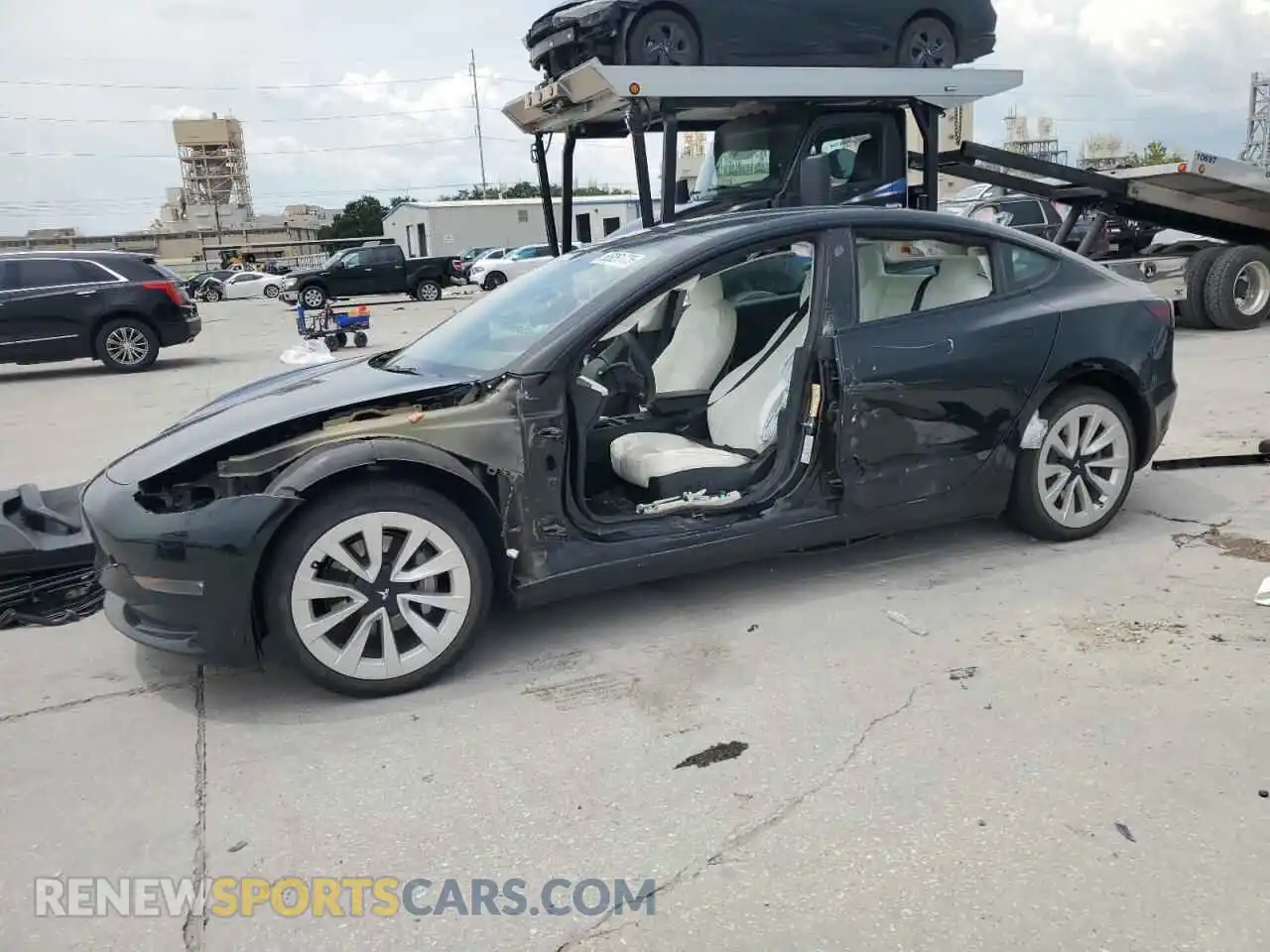 1 Photograph of a damaged car 5YJ3E1EB2NF115268 TESLA MODEL 3 2022