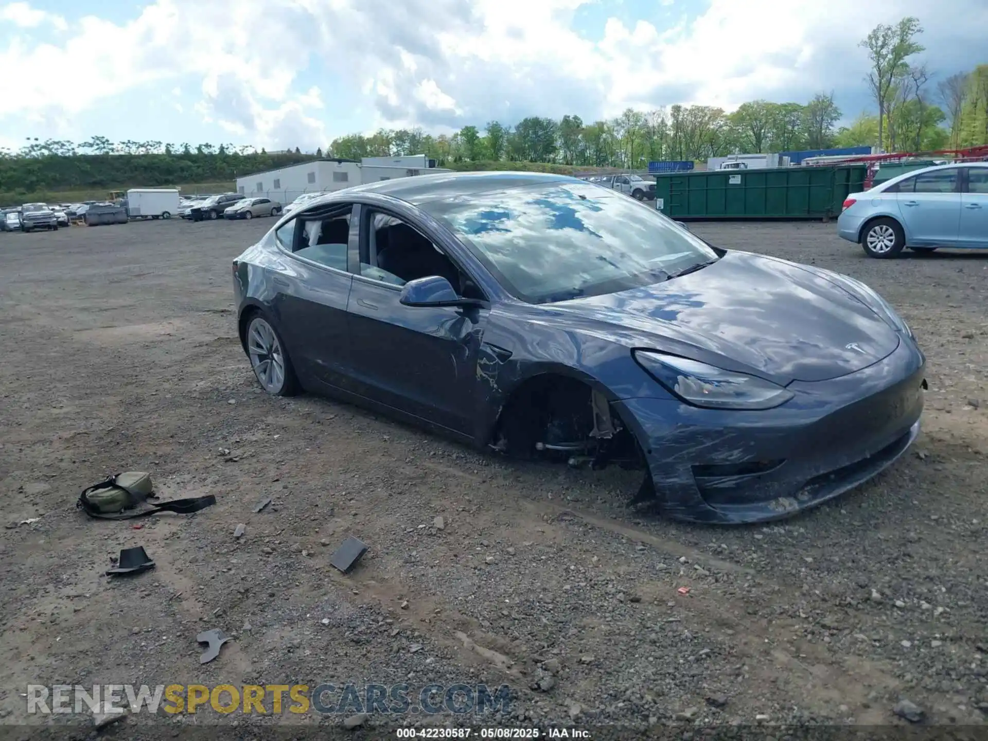 1 Photograph of a damaged car 5YJ3E1EB2NF119675 TESLA MODEL 3 2022