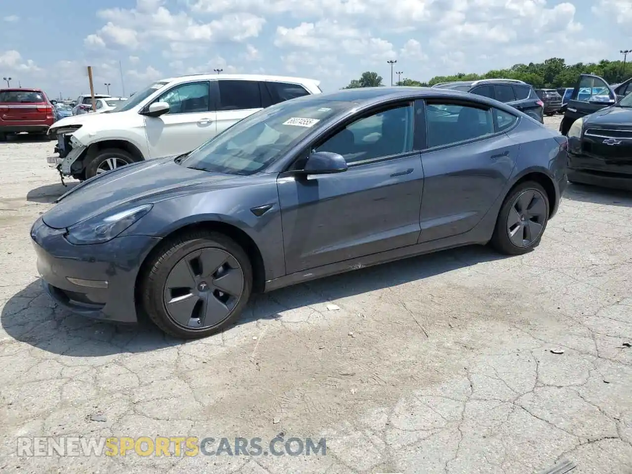 1 Photograph of a damaged car 5YJ3E1EB2NF120325 TESLA MODEL 3 2022