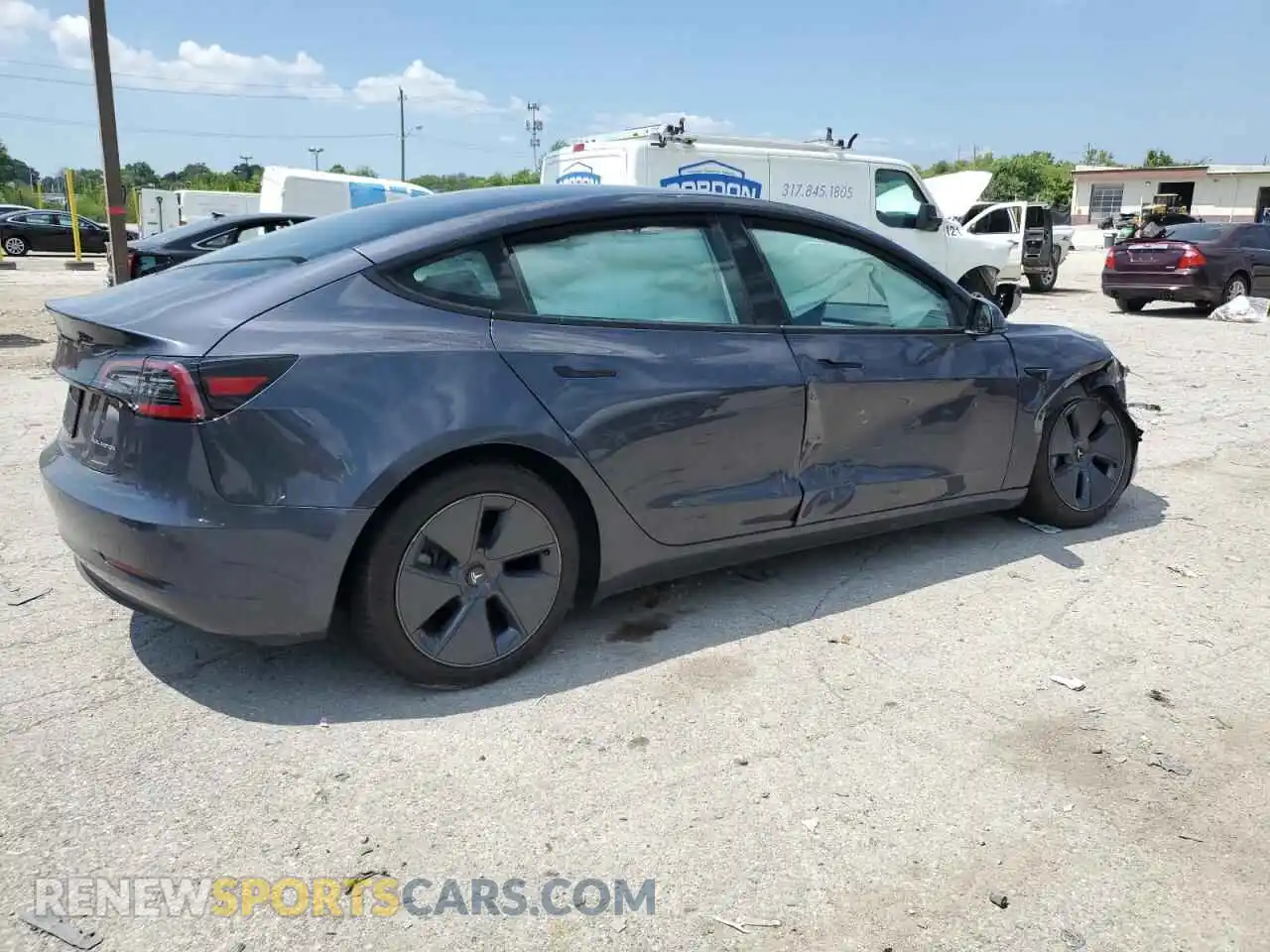 3 Photograph of a damaged car 5YJ3E1EB2NF120325 TESLA MODEL 3 2022