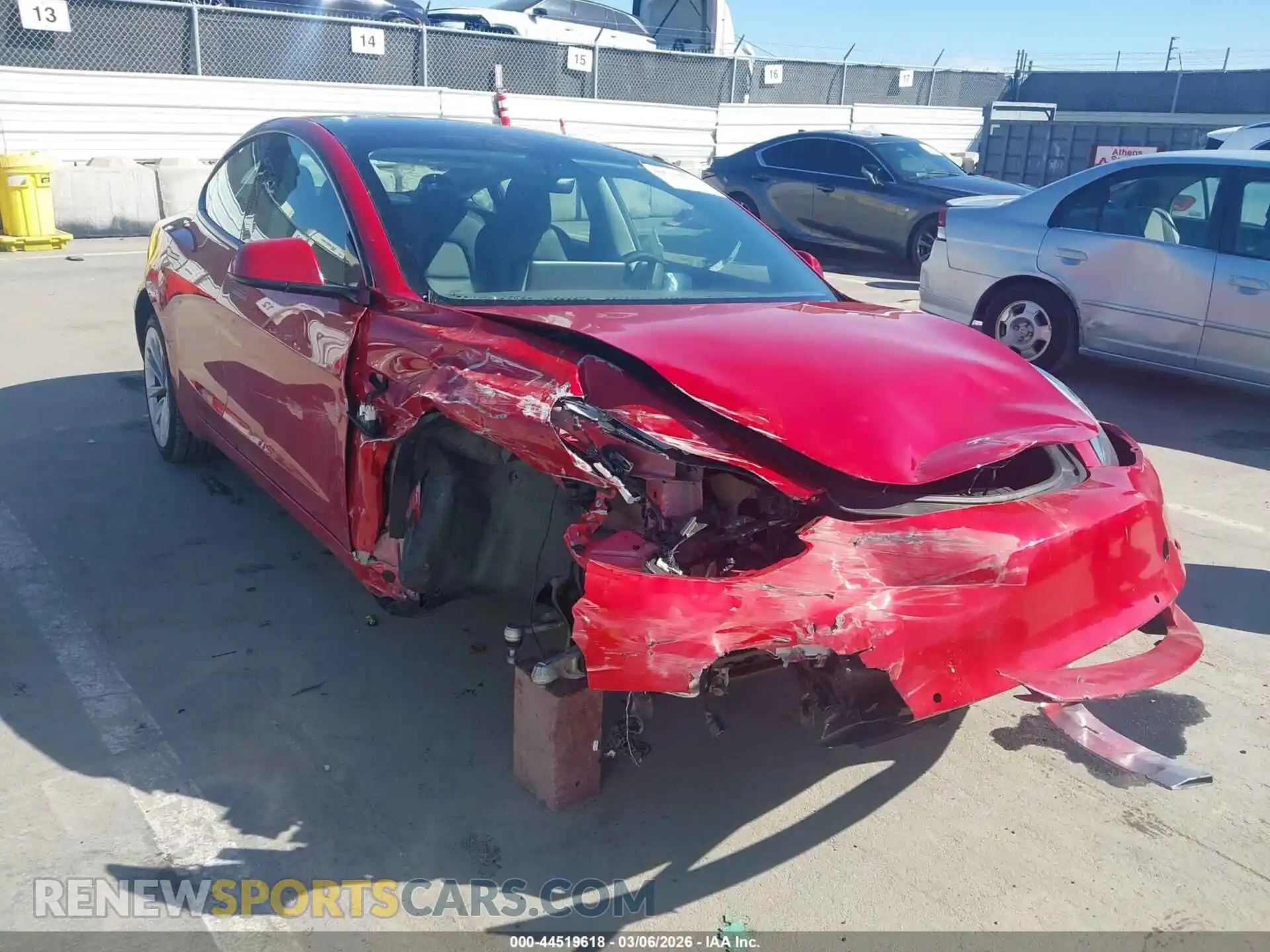 1 Photograph of a damaged car 5YJ3E1EB2NF128182 TESLA MODEL 3 2022