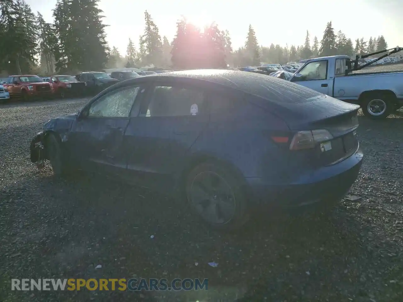 2 Photograph of a damaged car 5YJ3E1EB2NF129526 TESLA MODEL 3 2022