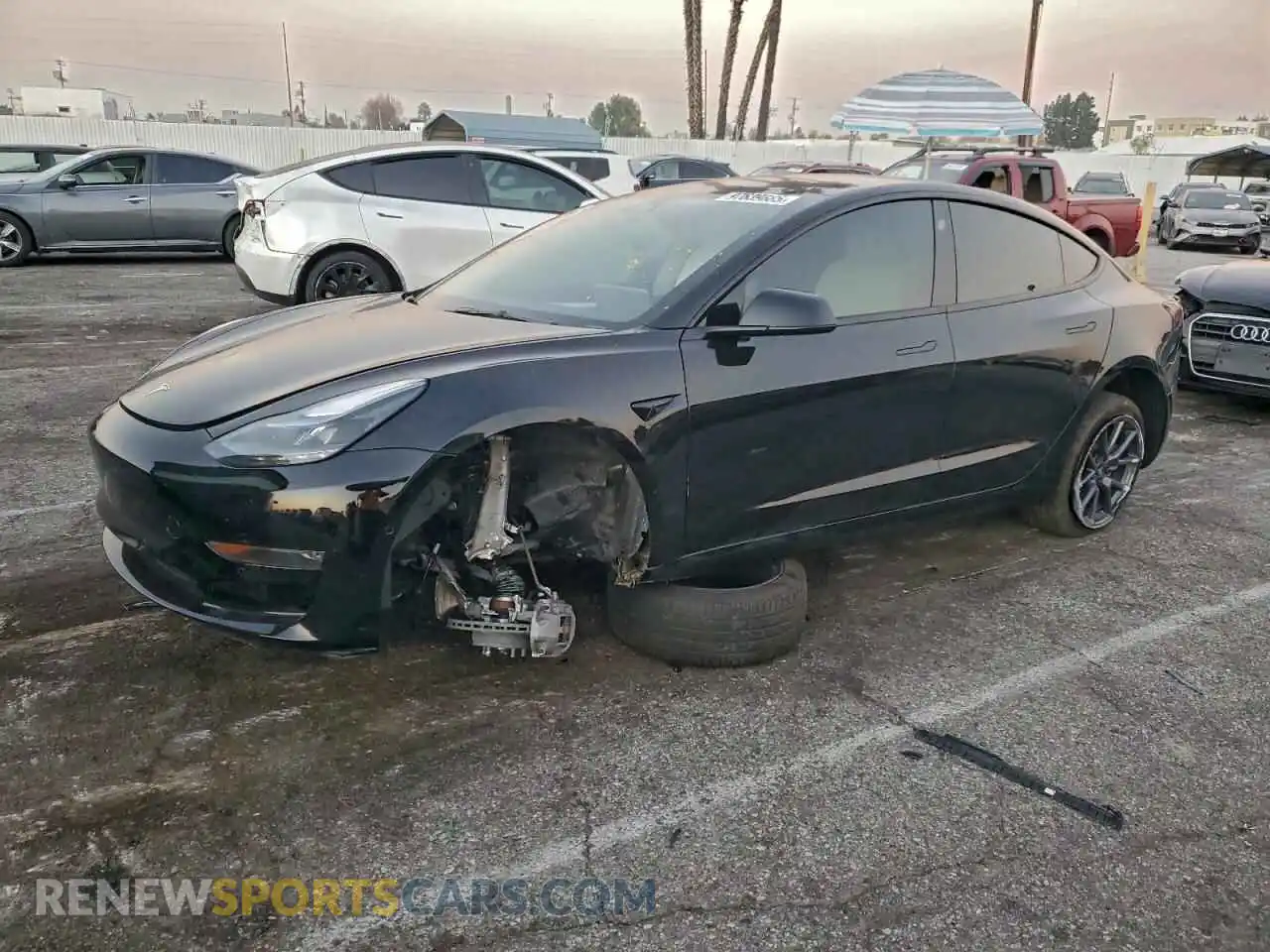 1 Photograph of a damaged car 5YJ3E1EB2NF154779 TESLA MODEL 3 2022
