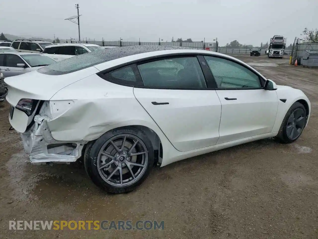 3 Photograph of a damaged car 5YJ3E1EB2NF159948 TESLA MODEL 3 2022