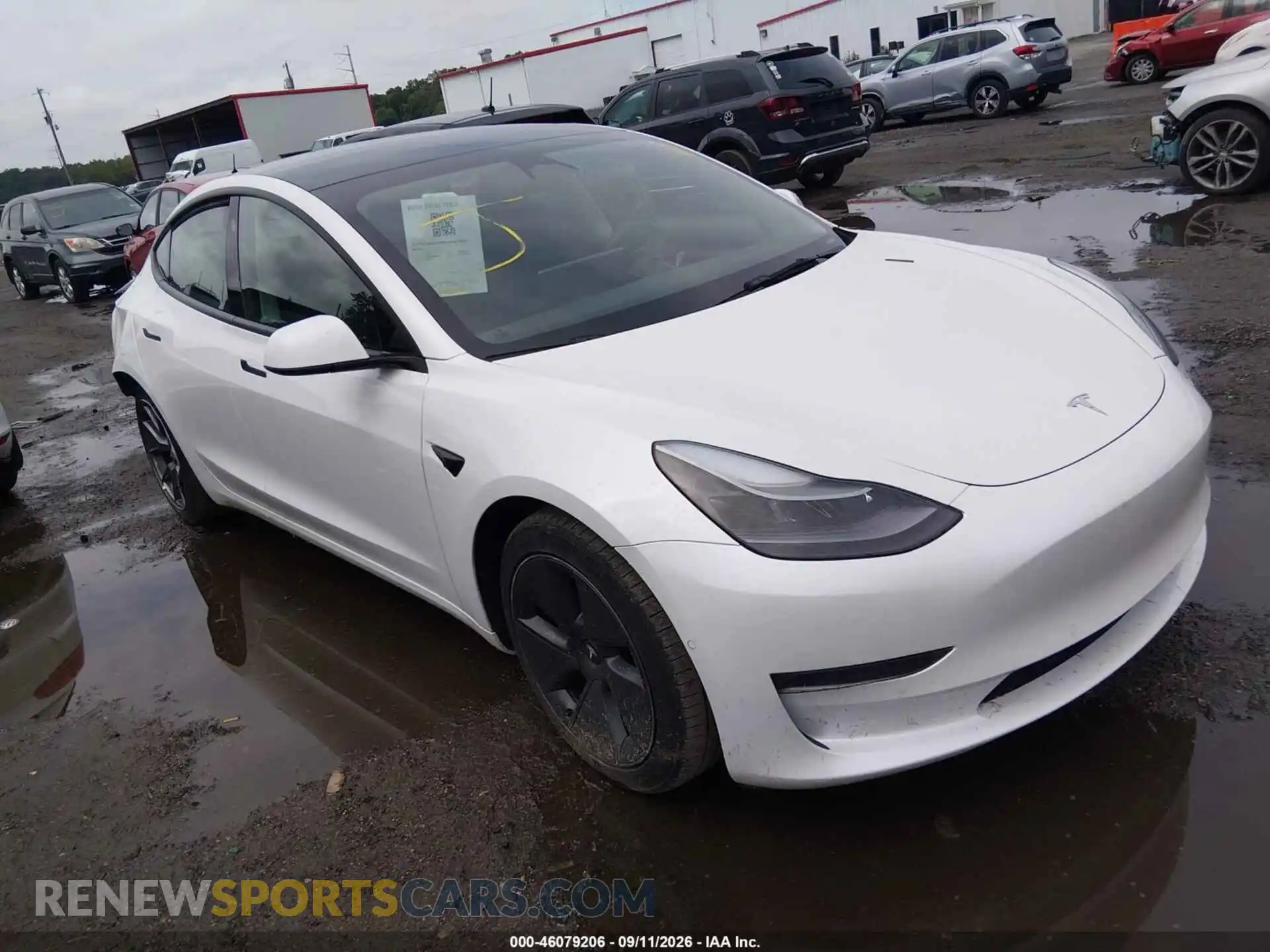 1 Photograph of a damaged car 5YJ3E1EB2NF163773 TESLA MODEL 3 2022