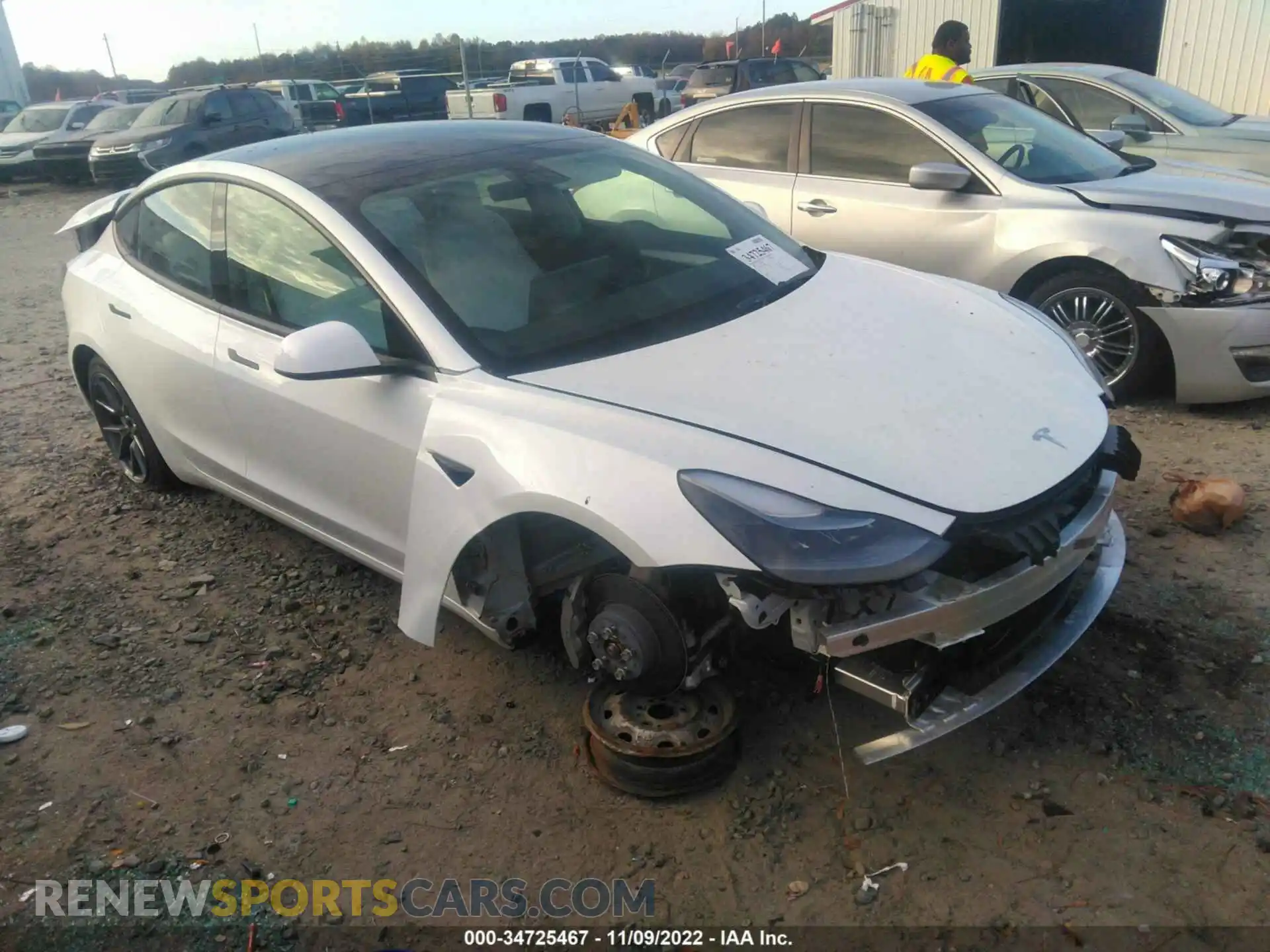 1 Photograph of a damaged car 5YJ3E1EB2NF168522 TESLA MODEL 3 2022