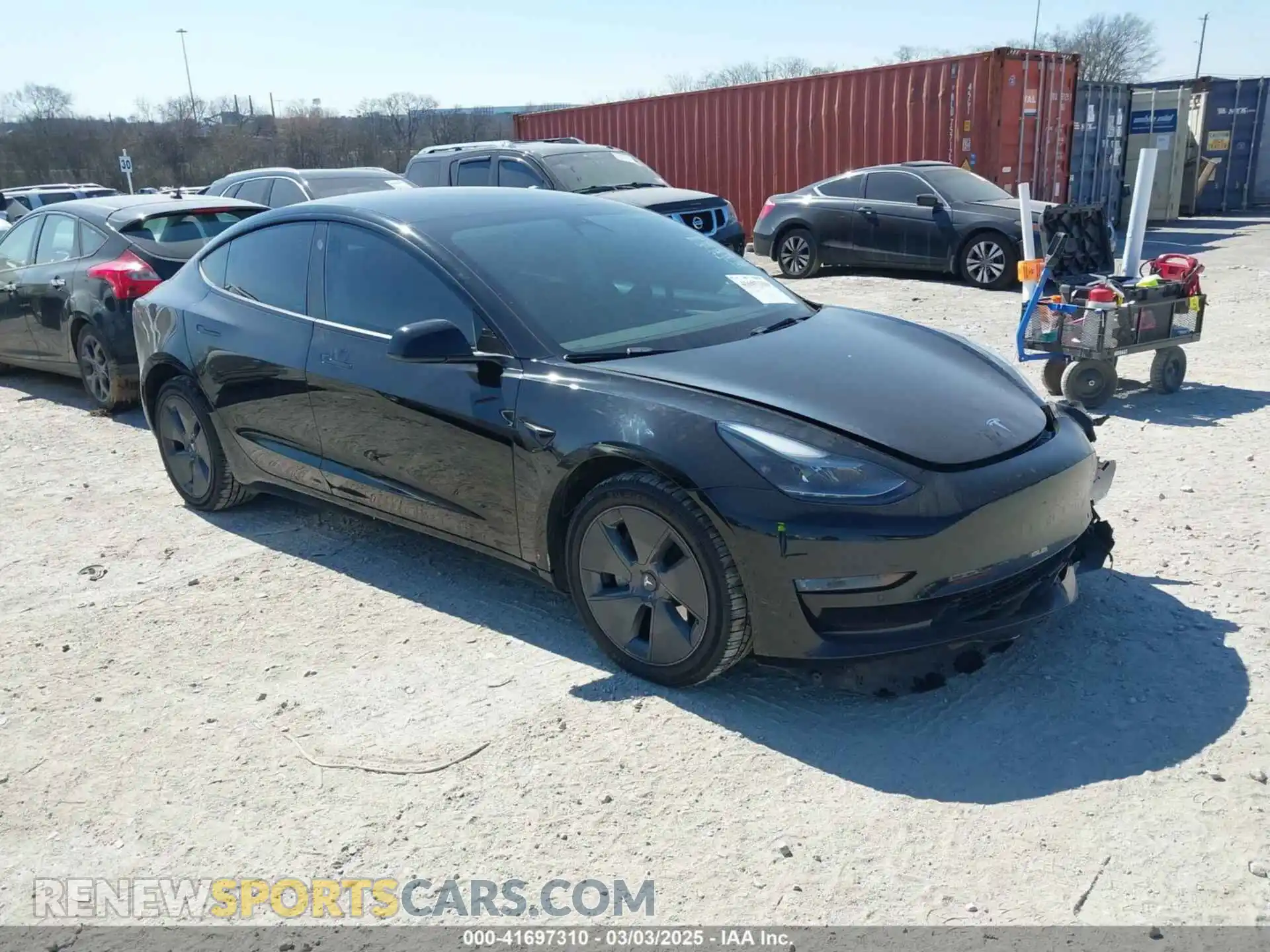 1 Photograph of a damaged car 5YJ3E1EB2NF174028 TESLA MODEL 3 2022
