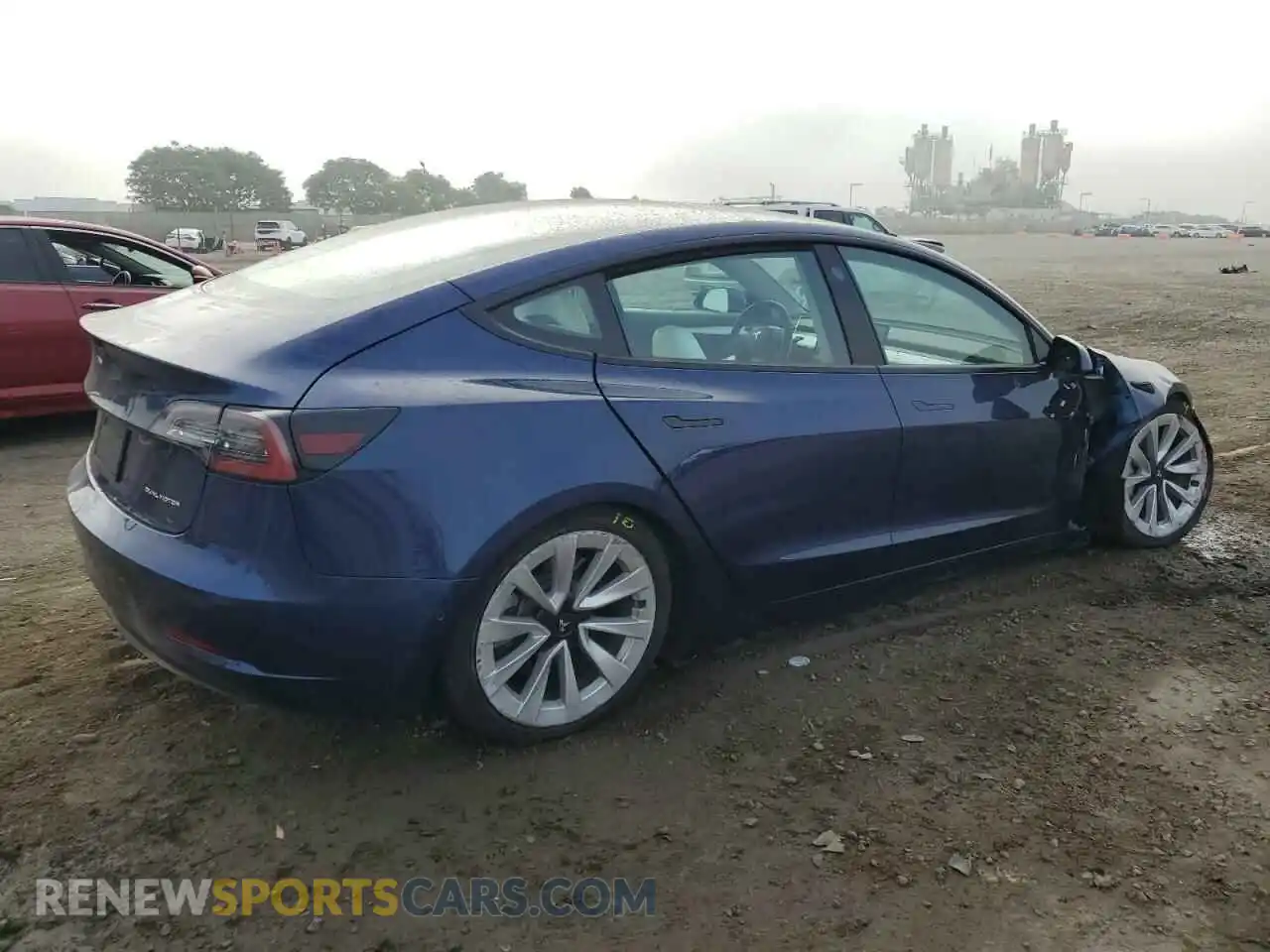 3 Photograph of a damaged car 5YJ3E1EB2NF177317 TESLA MODEL 3 2022