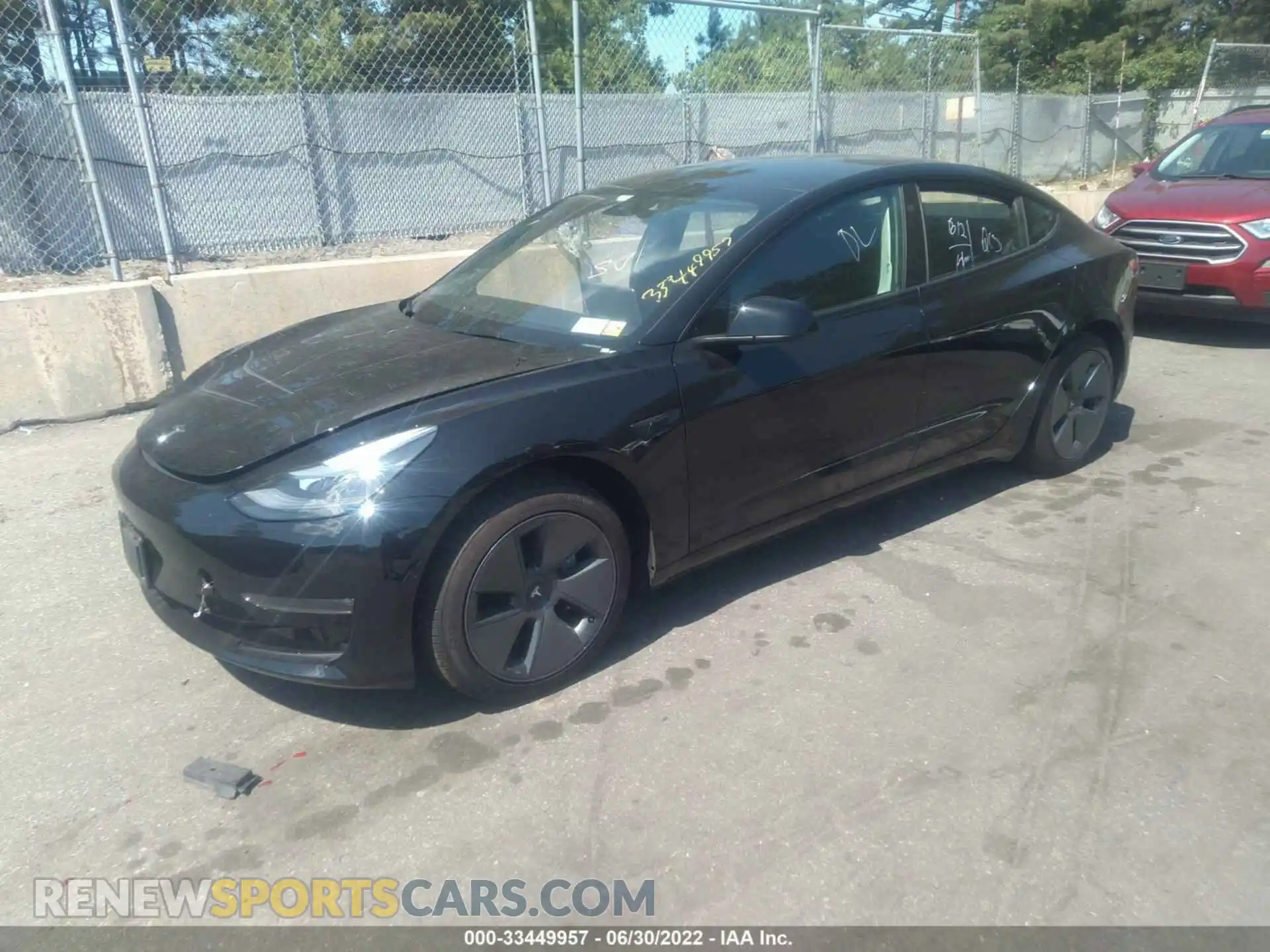 2 Photograph of a damaged car 5YJ3E1EB2NF185028 TESLA MODEL 3 2022