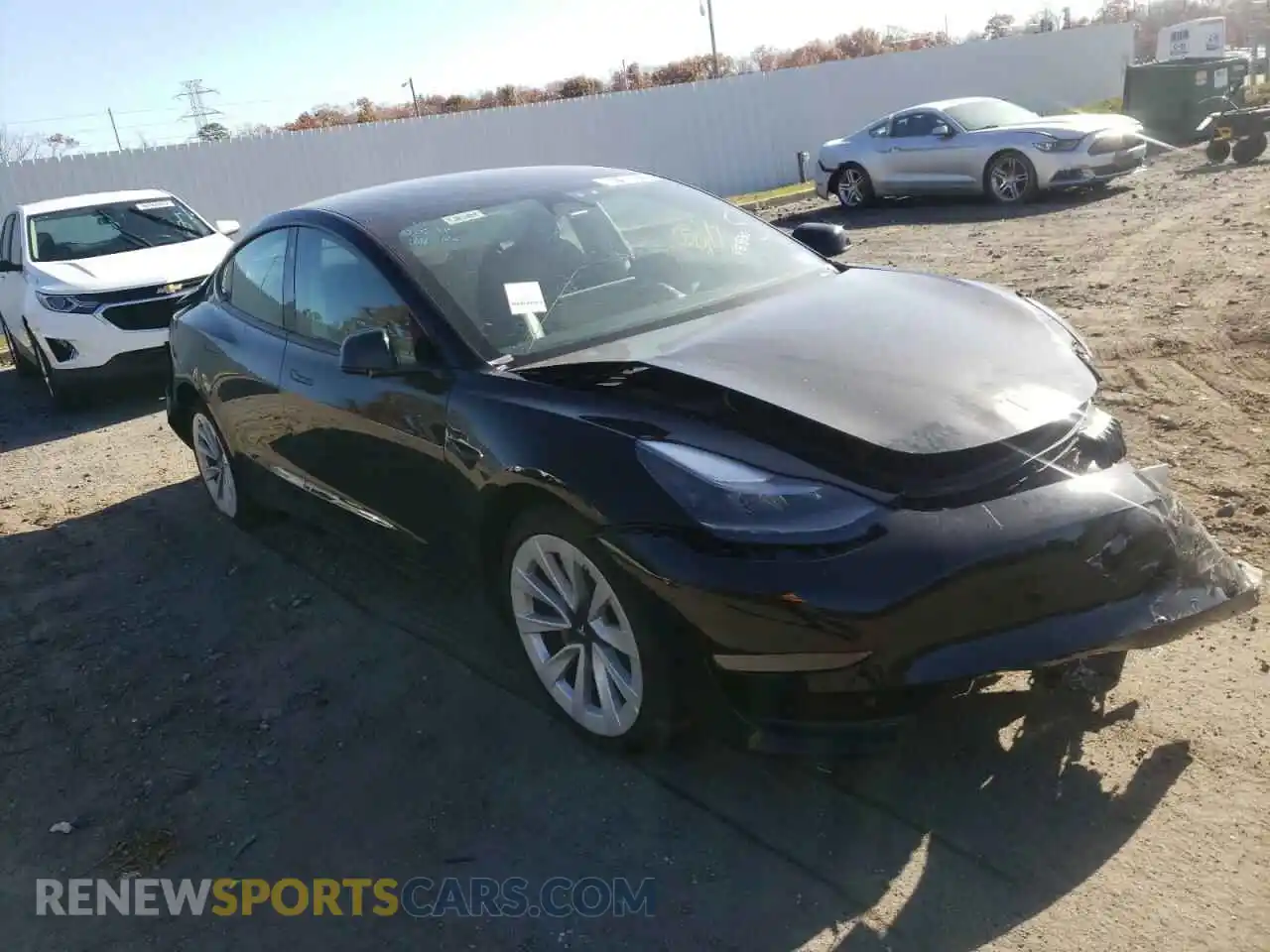 1 Photograph of a damaged car 5YJ3E1EB2NF186468 TESLA MODEL 3 2022