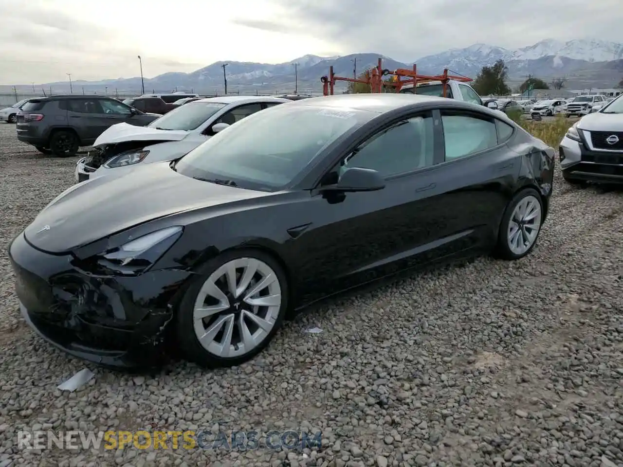 1 Photograph of a damaged car 5YJ3E1EB2NF187927 TESLA MODEL 3 2022