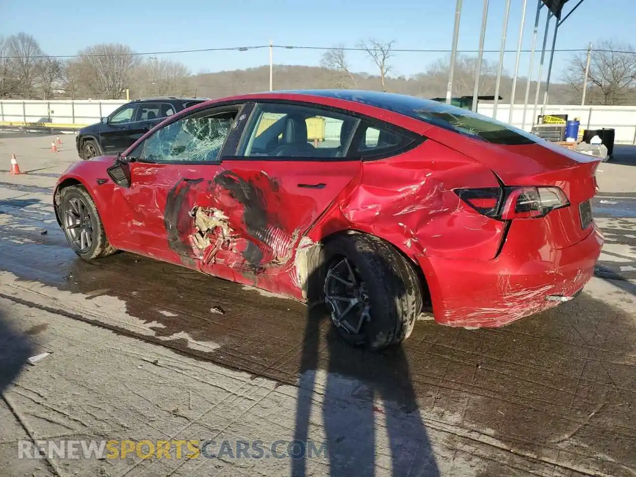 2 Photograph of a damaged car 5YJ3E1EB2NF189127 TESLA MODEL 3 2022