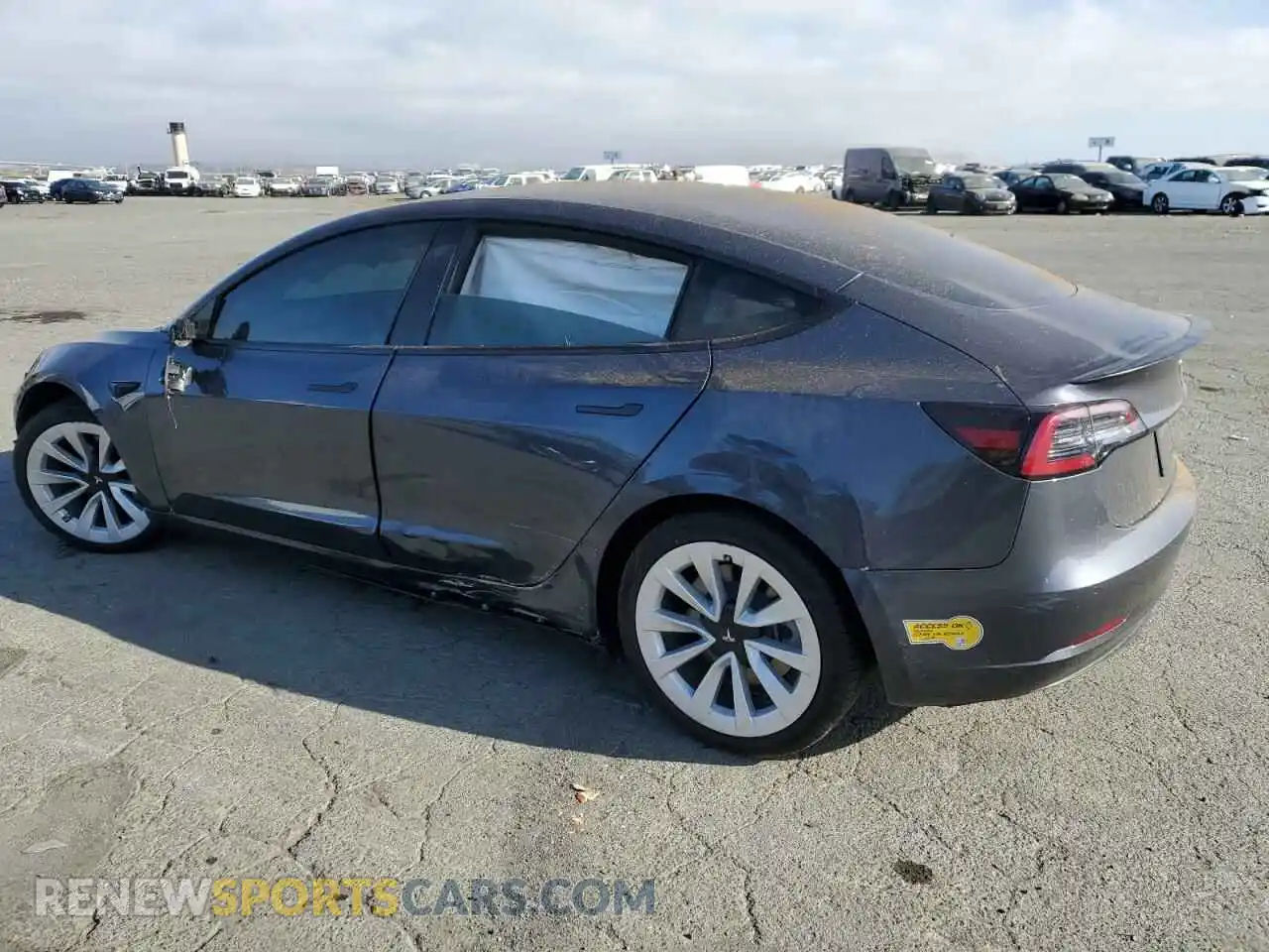 2 Photograph of a damaged car 5YJ3E1EB2NF192951 TESLA MODEL 3 2022