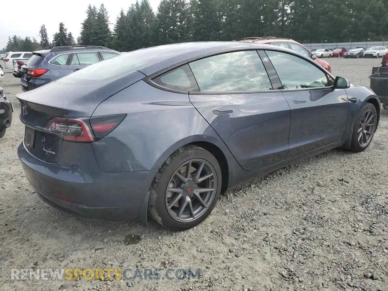 3 Photograph of a damaged car 5YJ3E1EB2NF195137 TESLA MODEL 3 2022