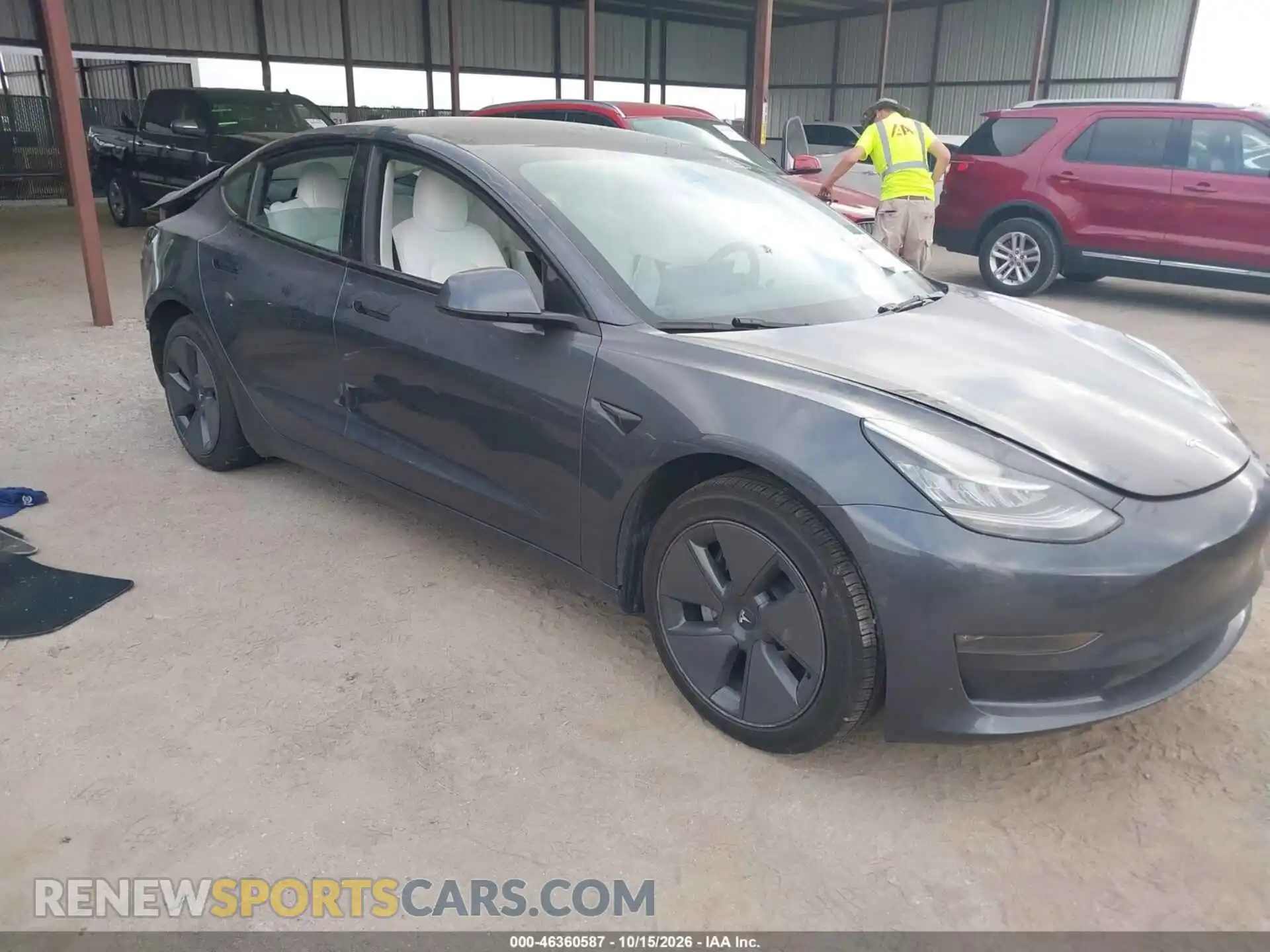 1 Photograph of a damaged car 5YJ3E1EB2NF242070 TESLA MODEL 3 2022