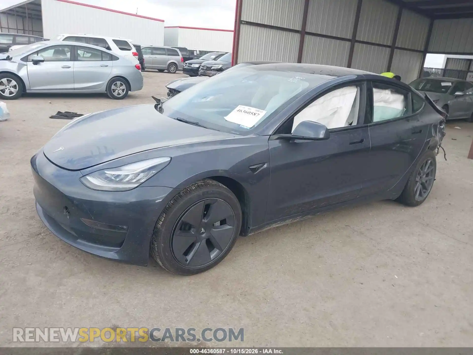 2 Photograph of a damaged car 5YJ3E1EB2NF242070 TESLA MODEL 3 2022