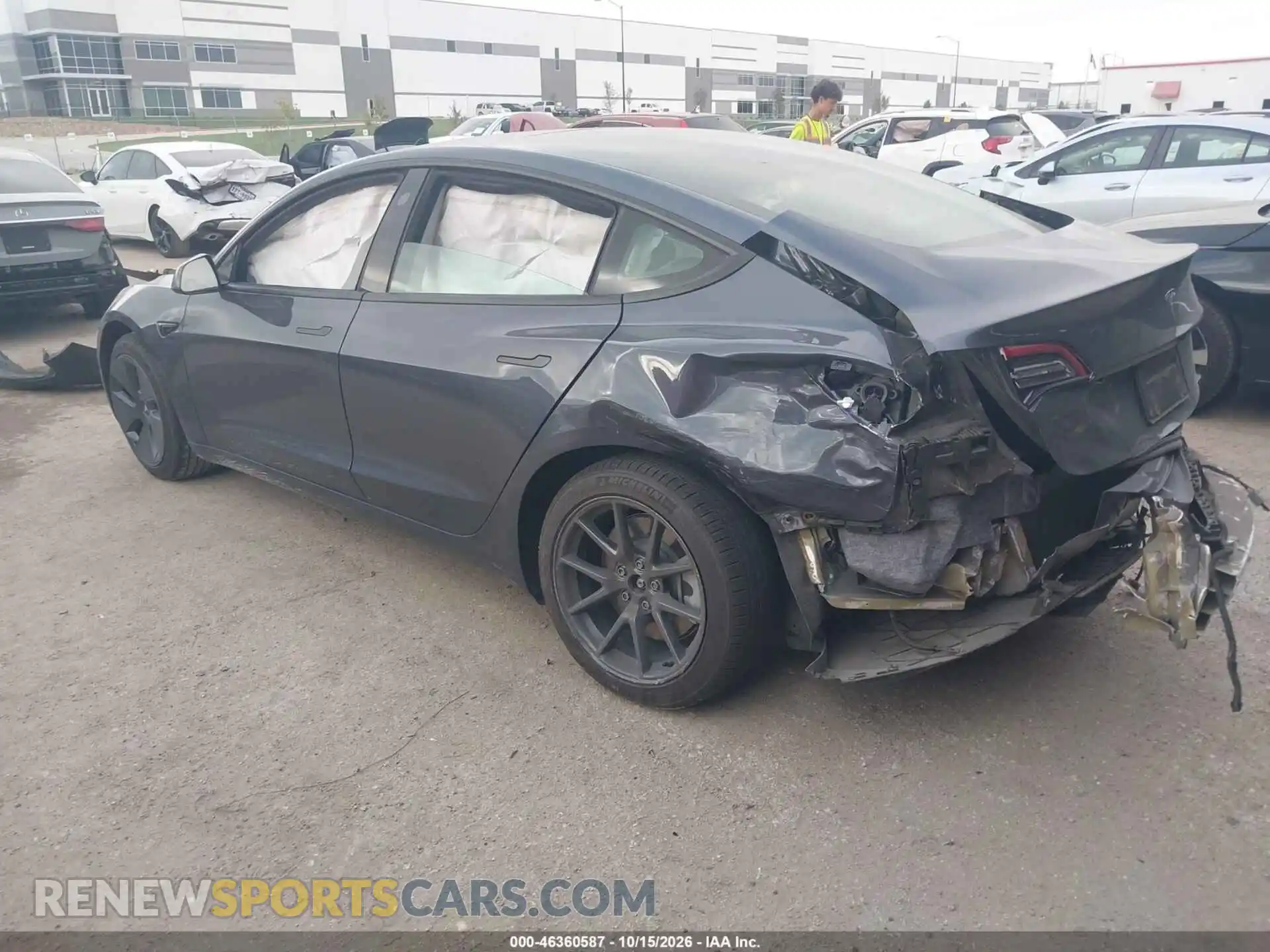 3 Photograph of a damaged car 5YJ3E1EB2NF242070 TESLA MODEL 3 2022
