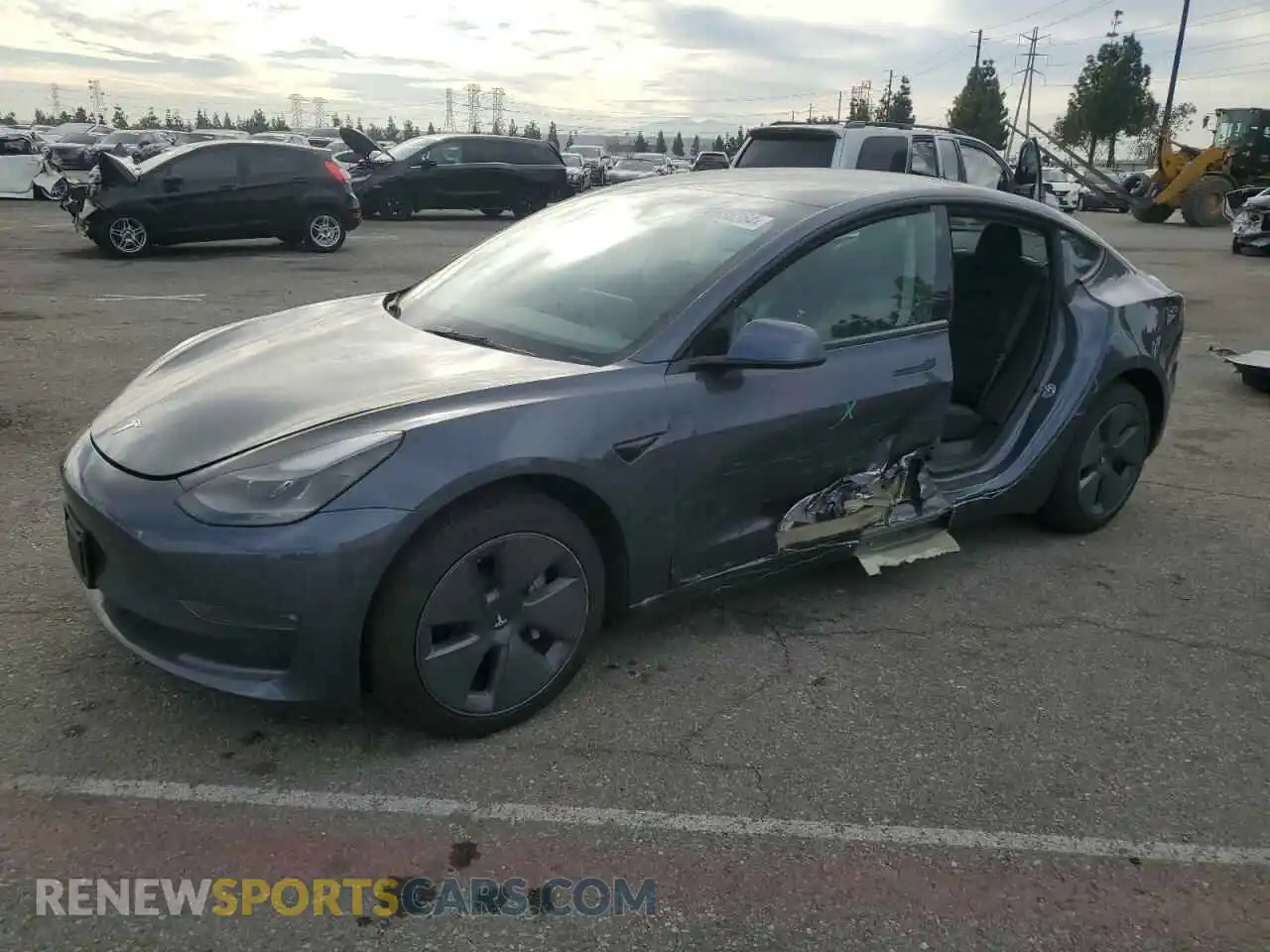 1 Photograph of a damaged car 5YJ3E1EB2NF257247 TESLA MODEL 3 2022