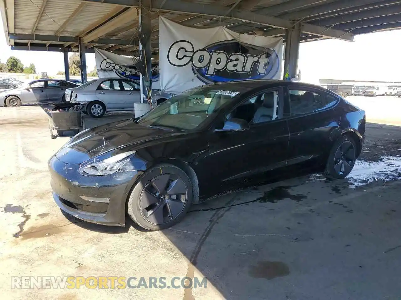 1 Photograph of a damaged car 5YJ3E1EB2NF260004 TESLA MODEL 3 2022