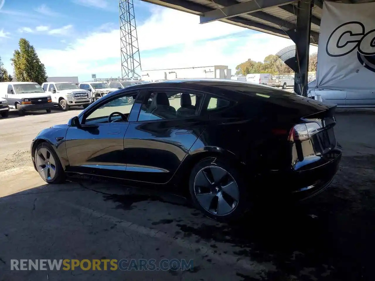 2 Photograph of a damaged car 5YJ3E1EB2NF260004 TESLA MODEL 3 2022
