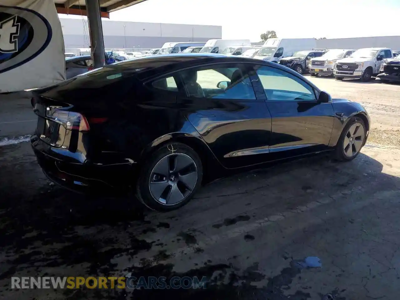 3 Photograph of a damaged car 5YJ3E1EB2NF260004 TESLA MODEL 3 2022